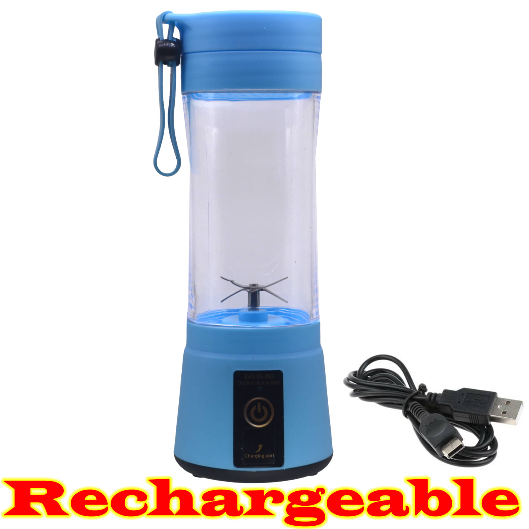     			JMALL - USB Rechargeable Multicolor Electric Push Button Chopper 50W