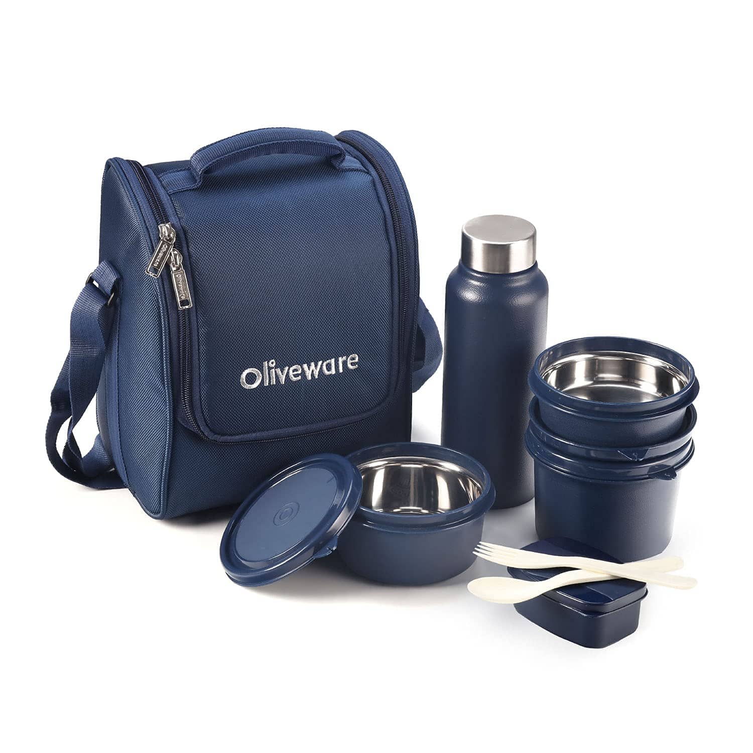 Oliveware Teso Stainless Steel Lunch Box 4 Container (Pack of 1)