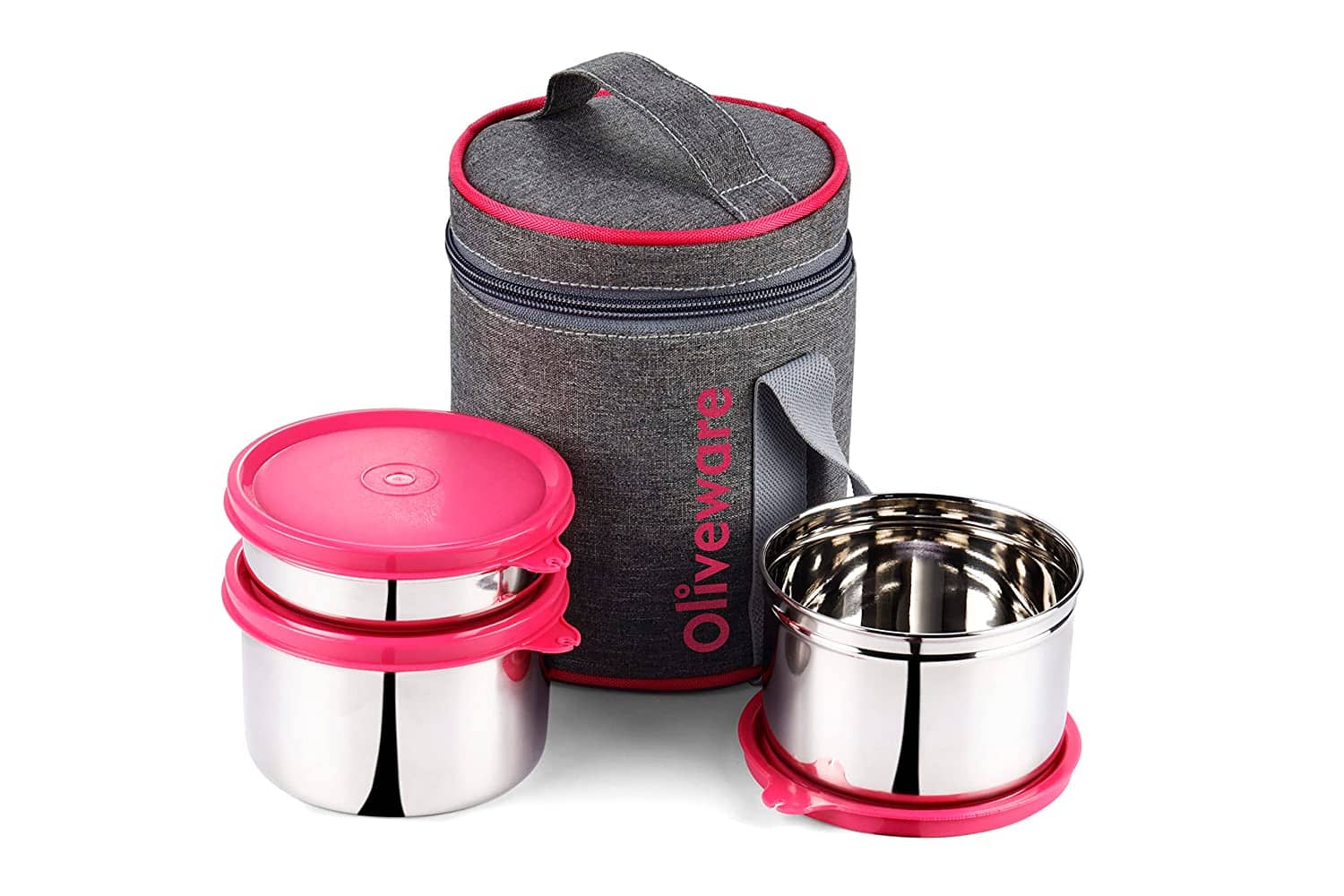 Oliveware Star Stainless Steel Lunch Box 3 Container (Pack of 1)
