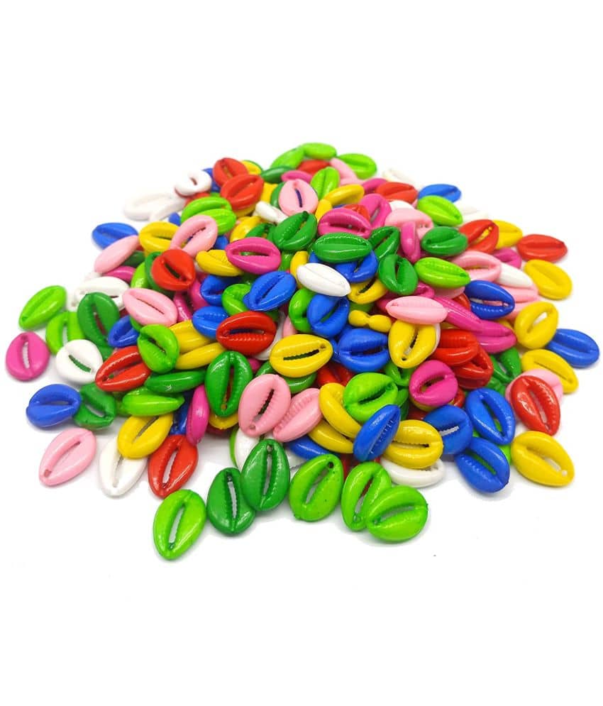PRANSUNITA Other Jewelry 300 pcs Colorful Acrylic Shell Beads Cowrie Shells ( Pack of 1 ) - Stationery | Buy online on ZillyBuy