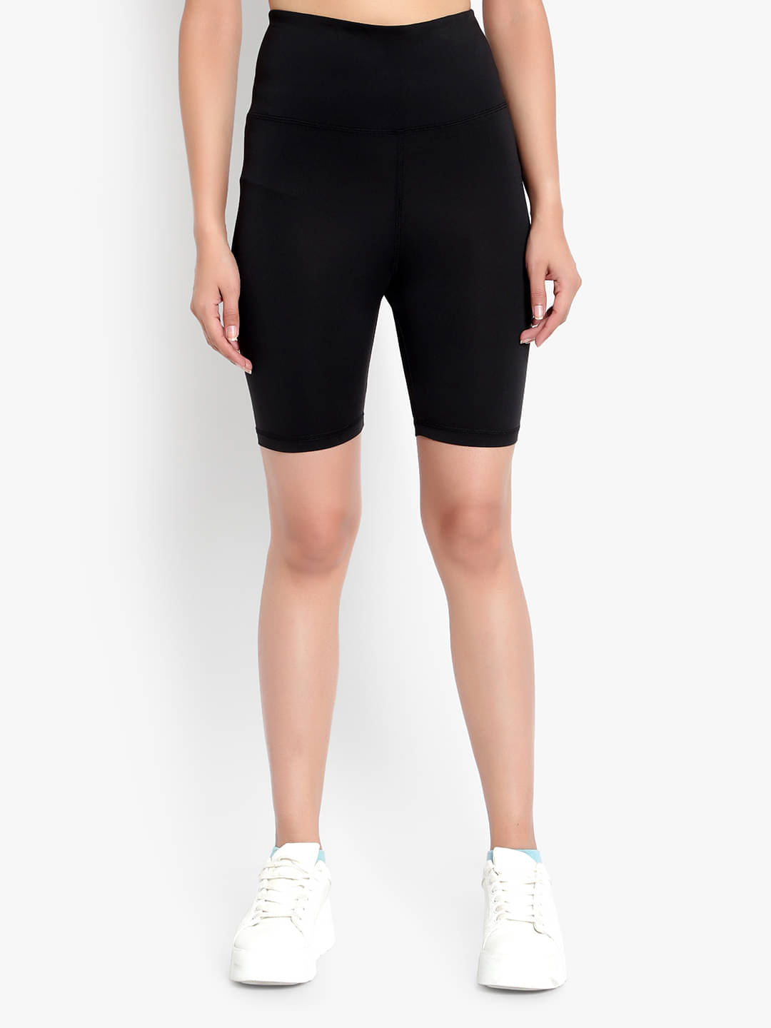     			Wearjukebox Black Polyester Self Design Shorts - Single