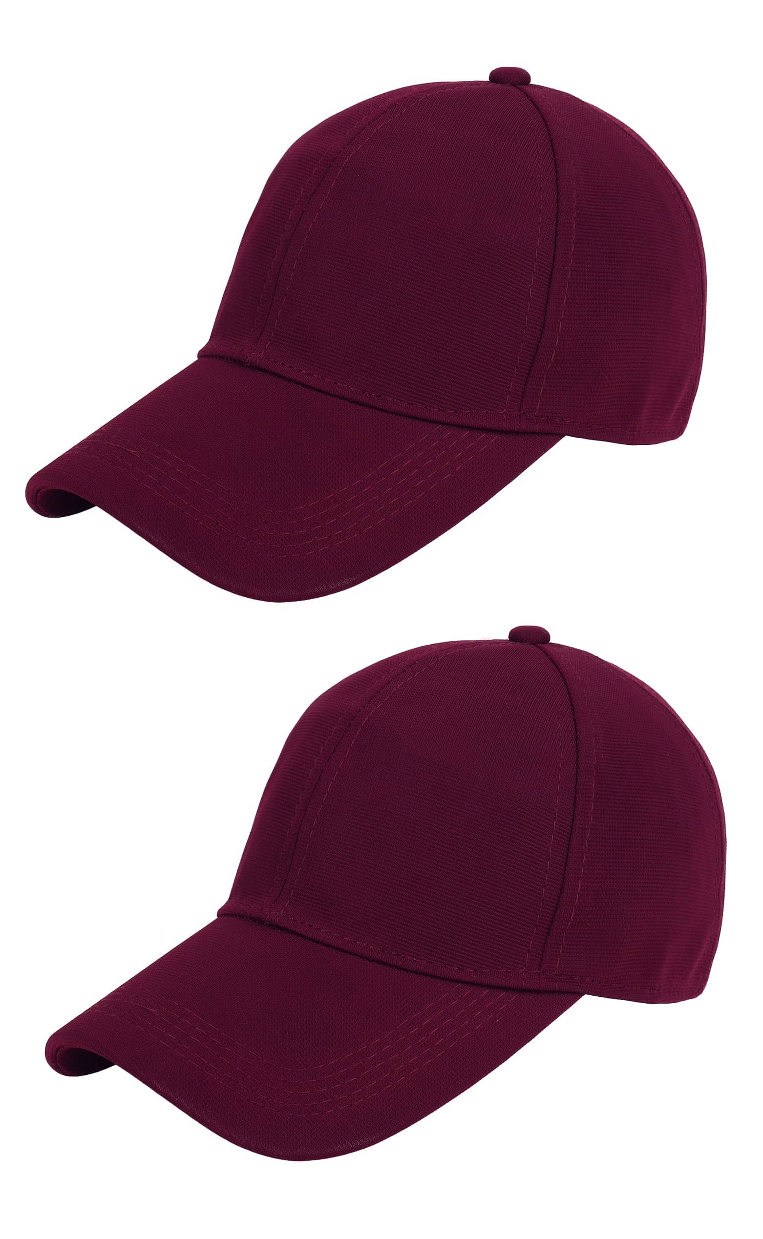 Zacharias - Maroon Cotton Blend Men's Cap ( Pack of 2 )