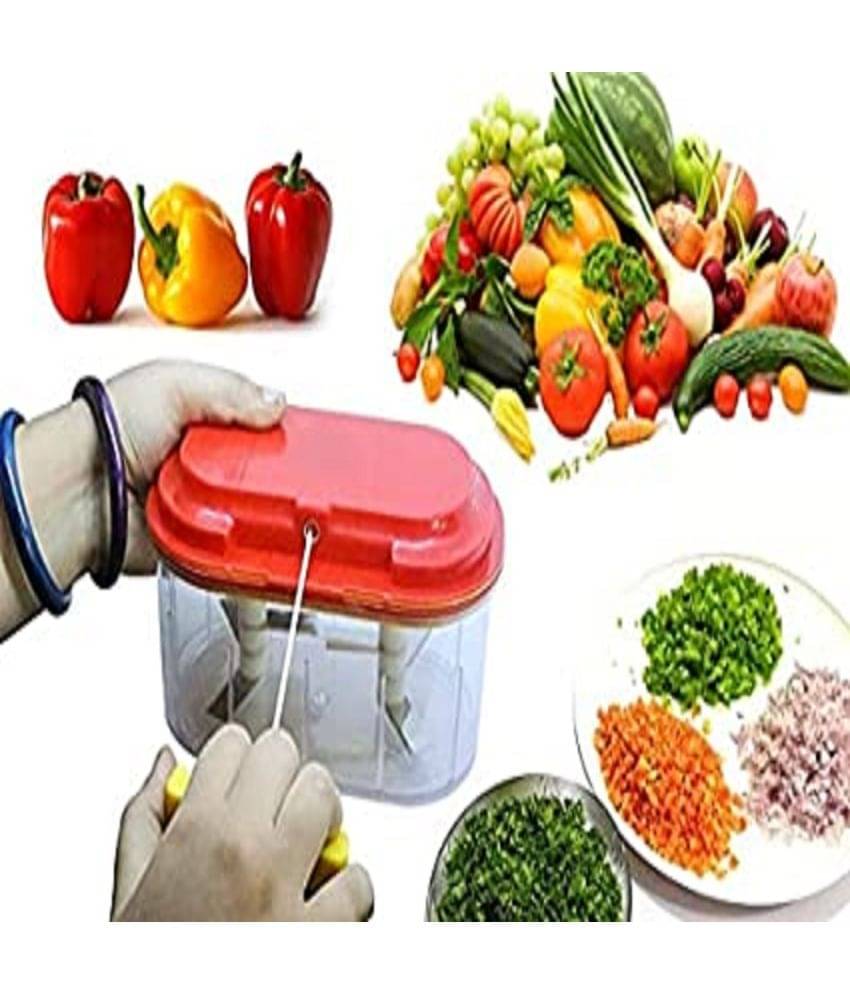     			dust n shine - Multicolour Plastic Mannual Chopper 1000 ml ( Pack of 1 )