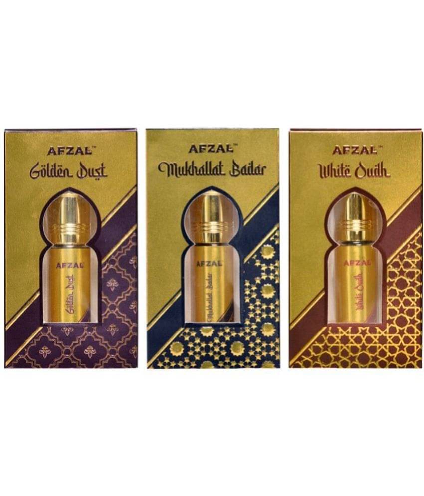     			AFZAL GOLDEN DUST MUKHALLAT BADAR WHITE OUDH 6ML ATTAR ROLL ON PK3