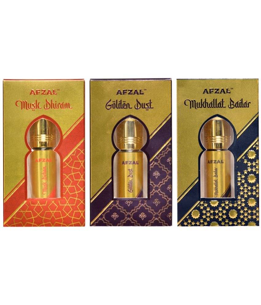     			AFZAL MUSK DHIRAM GOLDEN DUST MUKHALLAT BADAR 6ML ATTAR ROLL ON PK3