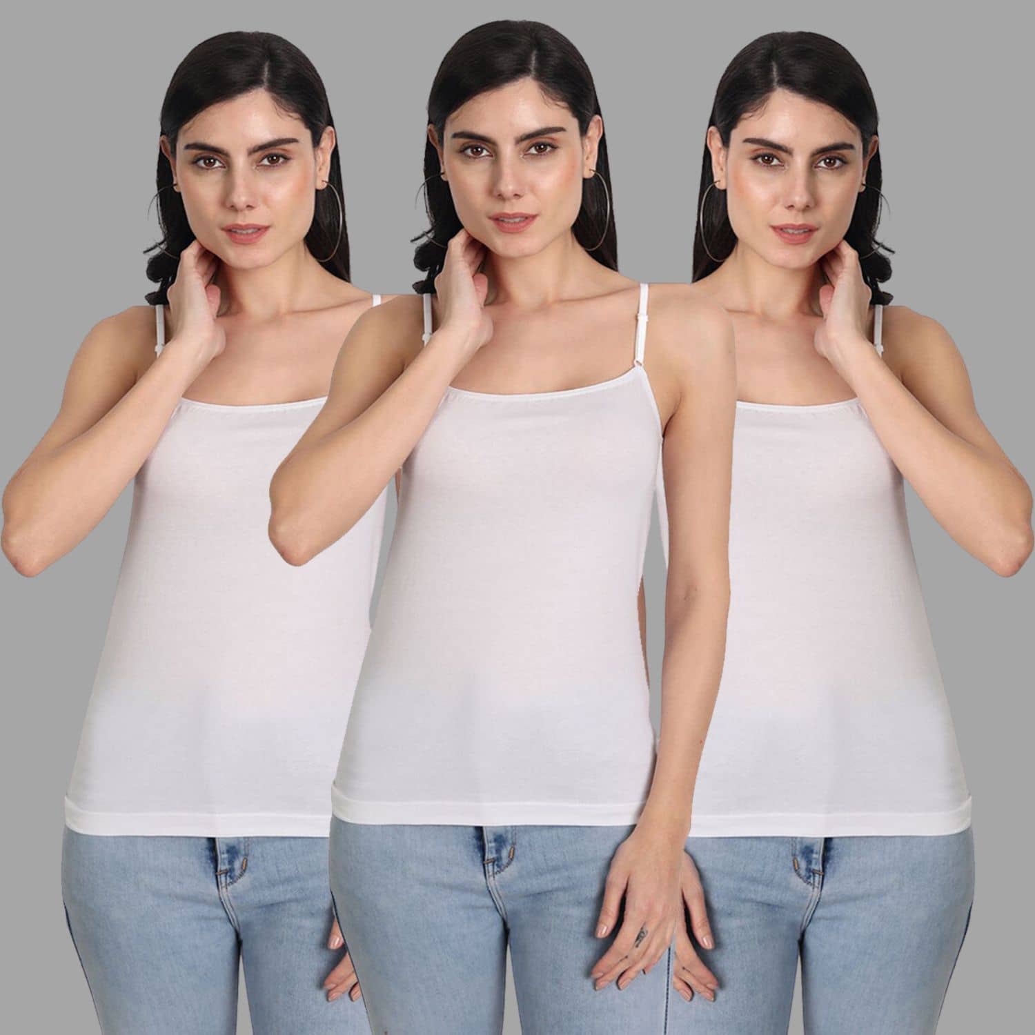 AIMLY Cotton Slip - Beige Pack of 3