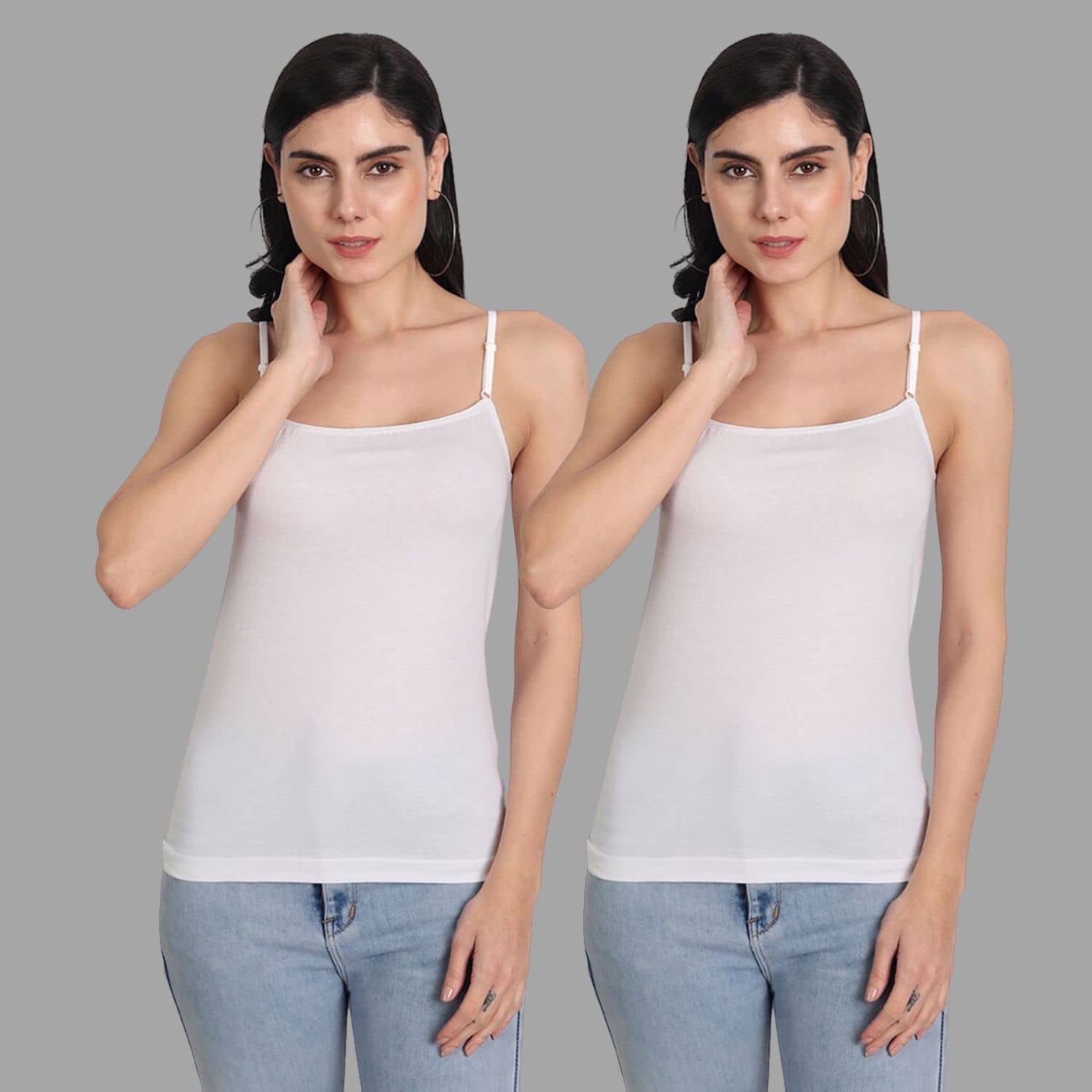 AIMLY Cotton Slip - White Pack of 2