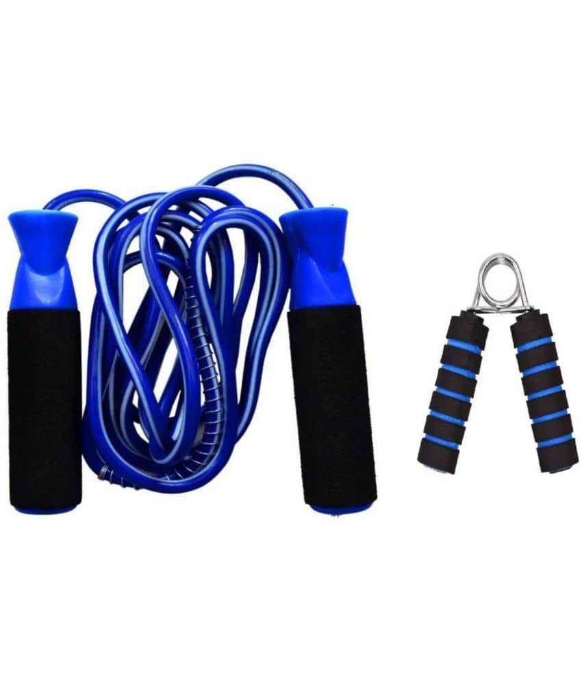EmmEmm Best Selling Combo of Blue Foam Skipping Rope & Foam Hand Gripper (For Gym, Fitness & Exercise - Sports and Fitness Equipment | Buy online on ZillyBuy