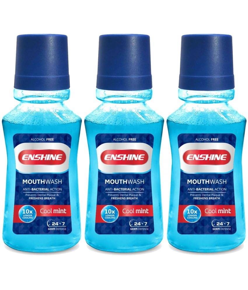 Enshine Mouthwash Liquid Cool mint 150 mL Pack of 3 Enshine Mouthwash Liquid Cool mint 150 mL Pack of 3
