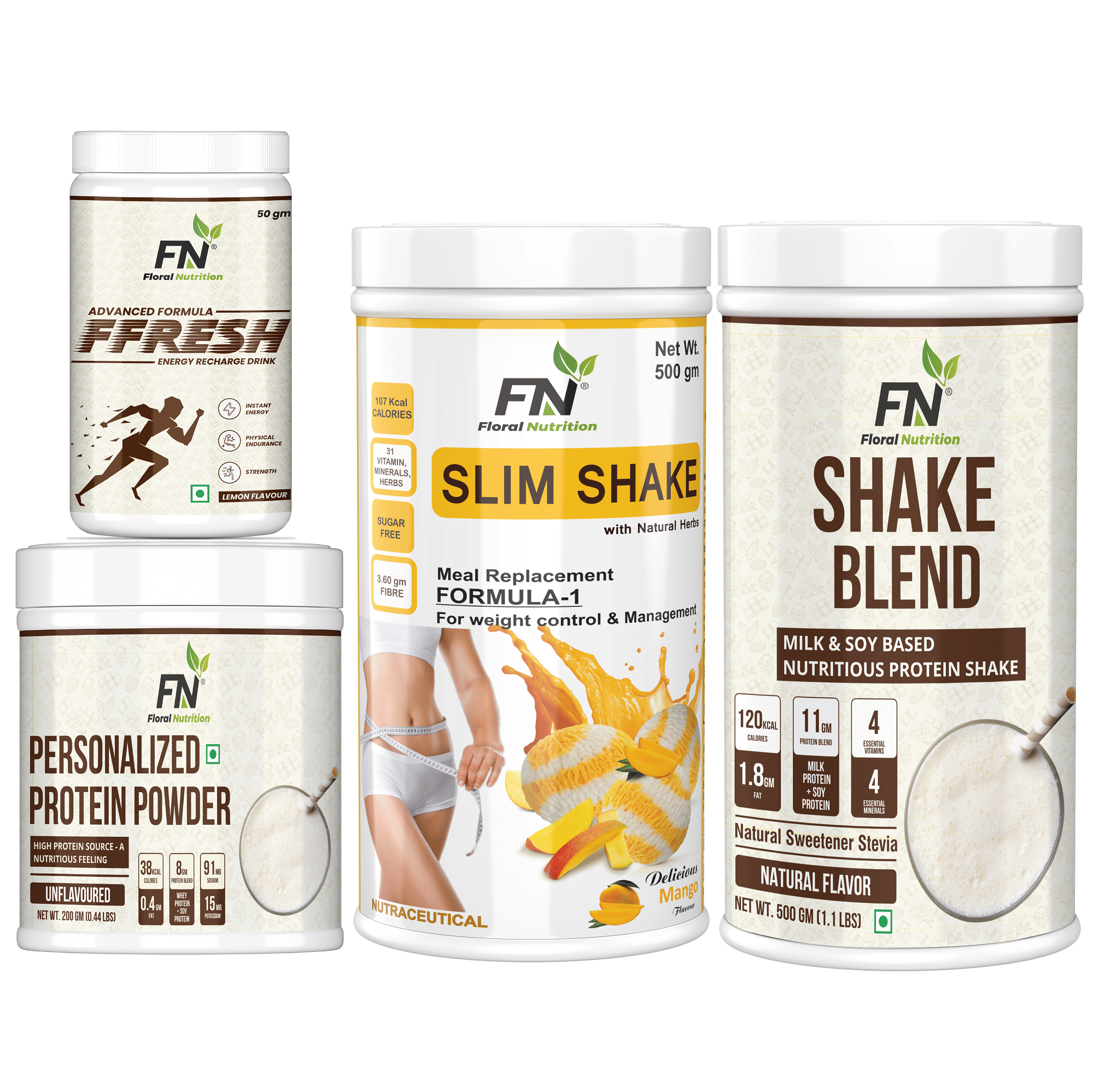 Floral Nutrition Formula 1 Shake, Protein Powder, FFresh, Shake Blend Protein Shake 1250 gm Mango