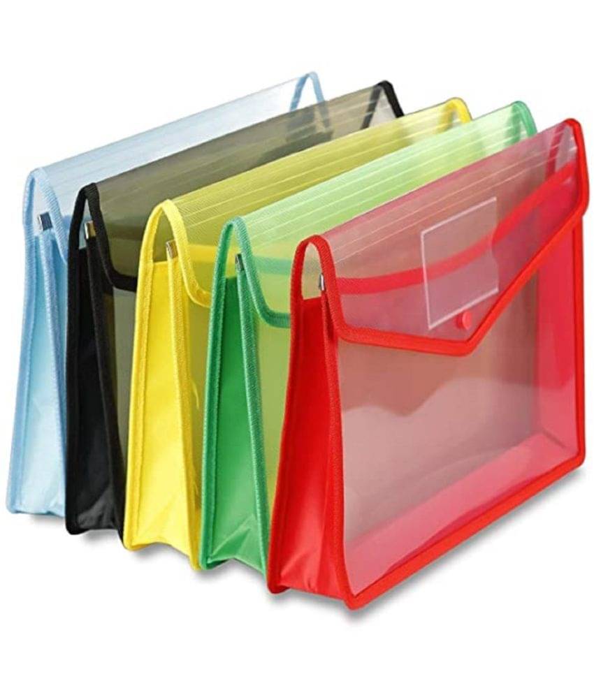 G P SALES - Multicolor Button Folder ( Pack of 5 ) G P SALES - Multicolor Button Folder ( Pack of 5 )