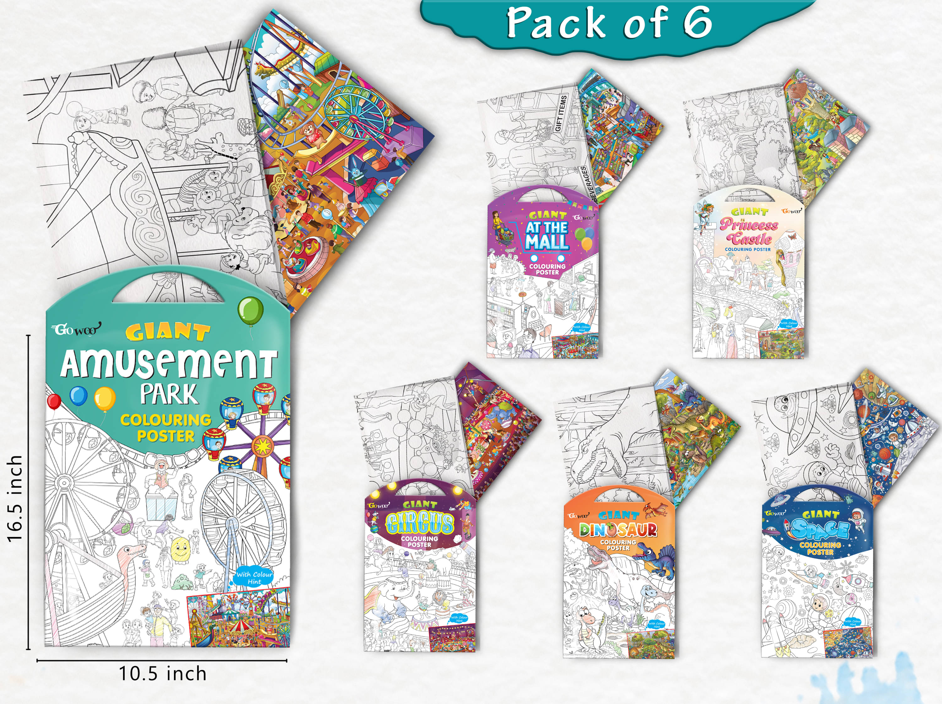 GIANT AT THE MALL COLOURING , GIANT PRINCESS CASTLE COLOURING , GIANT CIRCUS COLOURING , GIANT DINOSAUR COLOURING , GIANT AMUSEMENT PARK COLOURING and GIANT SPACE COLOURING | Pack of 6 s I best colouring for children GIANT AT THE MALL COLOURING , GIANT PRINCESS CASTLE COLOURING , GIANT CIRCUS COLOURING , GIANT DINOSAUR COLOURING , GIANT AMUSEMENT PARK COLOURING and GIANT SPACE COLOURING | Pack of 6 s I best colouring for children