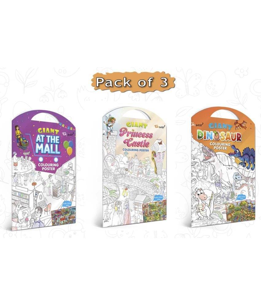 GIANT AT THE MALL COLOURING POSTER, GIANT PRINCESS CASTLE COLOURING POSTER and GIANT DINOSAUR COLOURING POSTER | Gift Pack of 3 Posters I Kids' Coloring Poster Ultimate Pack GIANT AT THE MALL COLOURING POSTER, GIANT PRINCESS CASTLE COLOURING POSTER and GIANT DINOSAUR COLOURING POSTER | Gift Pack of 3 Posters I Kids' Coloring Poster Ultimate Pack