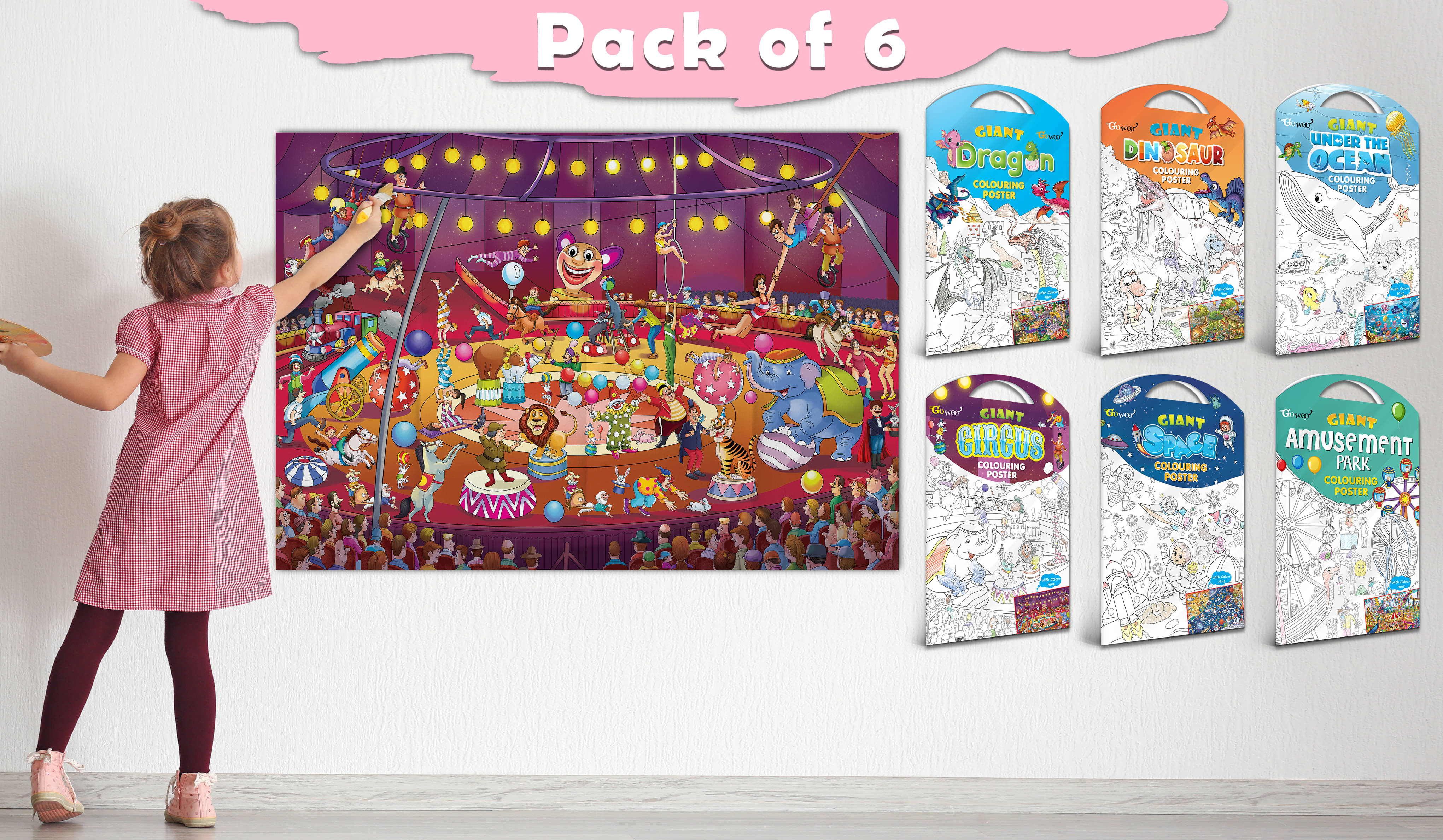 GIANT CIRCUS COLOURING , GIANT DINOSAUR COLOURING , GIANT AMUSEMENT PARK COLOURING , GIANT SPACE COLOURING , GIANT UNDER THE OCEAN COLOURING and GIANT DRAGON COLOURING | Combo of 6 s I kids Coloring s Collection GIANT CIRCUS COLOURING , GIANT DINOSAUR COLOURING , GIANT AMUSEMENT PARK COLOURING , GIANT SPACE COLOURING , GIANT UNDER THE OCEAN COLOURING and GIANT DRAGON COLOURING | Combo of 6 s I kids Coloring s Collection