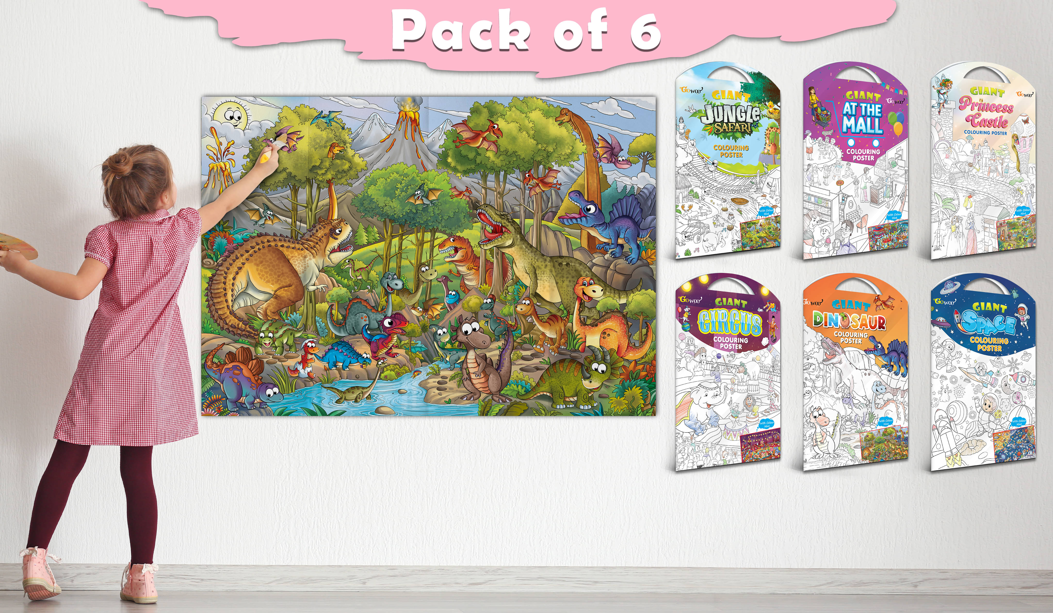 GIANT JUNGLE SAFARI COLOURING , GIANT AT THE MALL COLOURING , GIANT PRINCESS CASTLE COLOURING , GIANT CIRCUS COLOURING , GIANT DINOSAUR COLOURING and GIANT SPACE COLOURING | Set of 6 s I Peaceful Coloring Combo GIANT JUNGLE SAFARI COLOURING , GIANT AT THE MALL COLOURING , GIANT PRINCESS CASTLE COLOURING , GIANT CIRCUS COLOURING , GIANT DINOSAUR COLOURING and GIANT SPACE COLOURING | Set of 6 s I Peaceful Coloring Combo