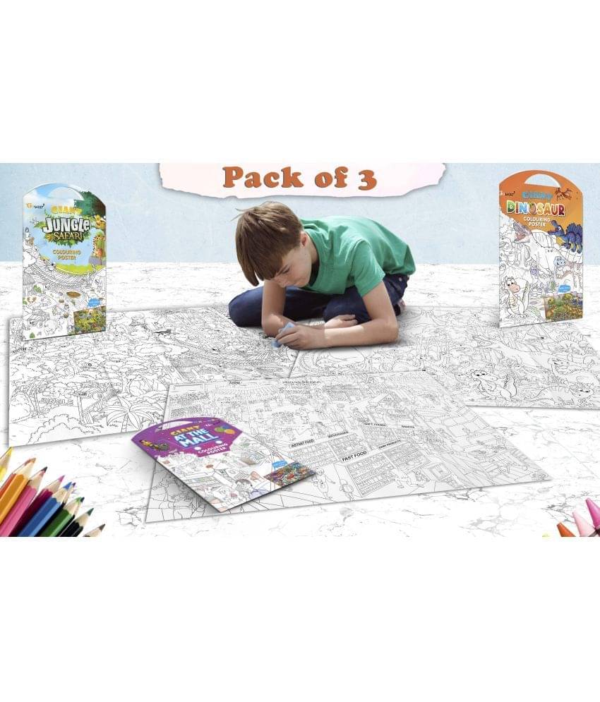 GIANT JUNGLE SAFARI COLOURING POSTER, GIANT AT THE MALL COLOURING POSTER and GIANT DINOSAUR COLOURING POSTER | Set of 3 posters I Collection of illustrative posters for children GIANT JUNGLE SAFARI COLOURING POSTER, GIANT AT THE MALL COLOURING POSTER and GIANT DINOSAUR COLOURING POSTER | Set of 3 posters I Collection of illustrative posters for children