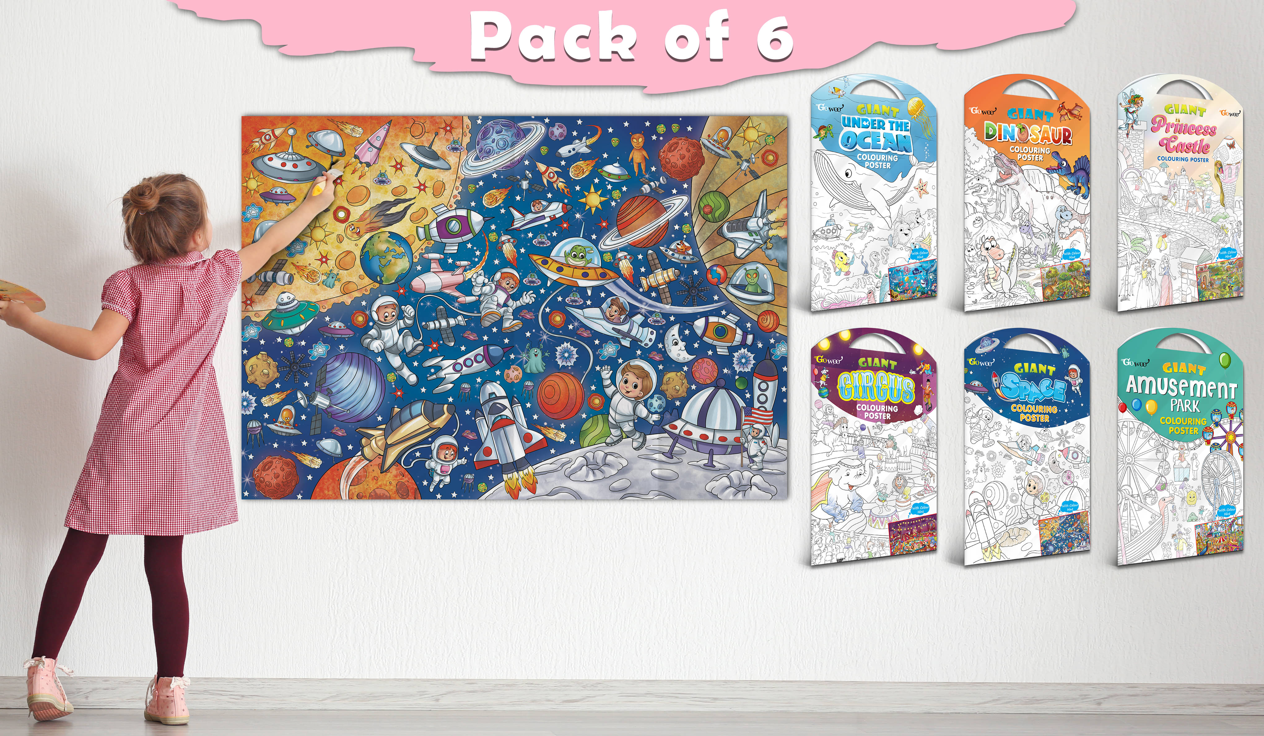 GIANT PRINCESS CASTLE COLOURING , GIANT CIRCUS COLOURING , GIANT DINOSAUR COLOURING , GIANT AMUSEMENT PARK COLOURING , GIANT SPACE COLOURING and GIANT UNDER THE OCEAN COLOURING | Combo pack of 6 s I Coloring s Collection GIANT PRINCESS CASTLE COLOURING , GIANT CIRCUS COLOURING , GIANT DINOSAUR COLOURING , GIANT AMUSEMENT PARK COLOURING , GIANT SPACE COLOURING and GIANT UNDER THE OCEAN COLOURING | Combo pack of 6 s I Coloring s Collection
