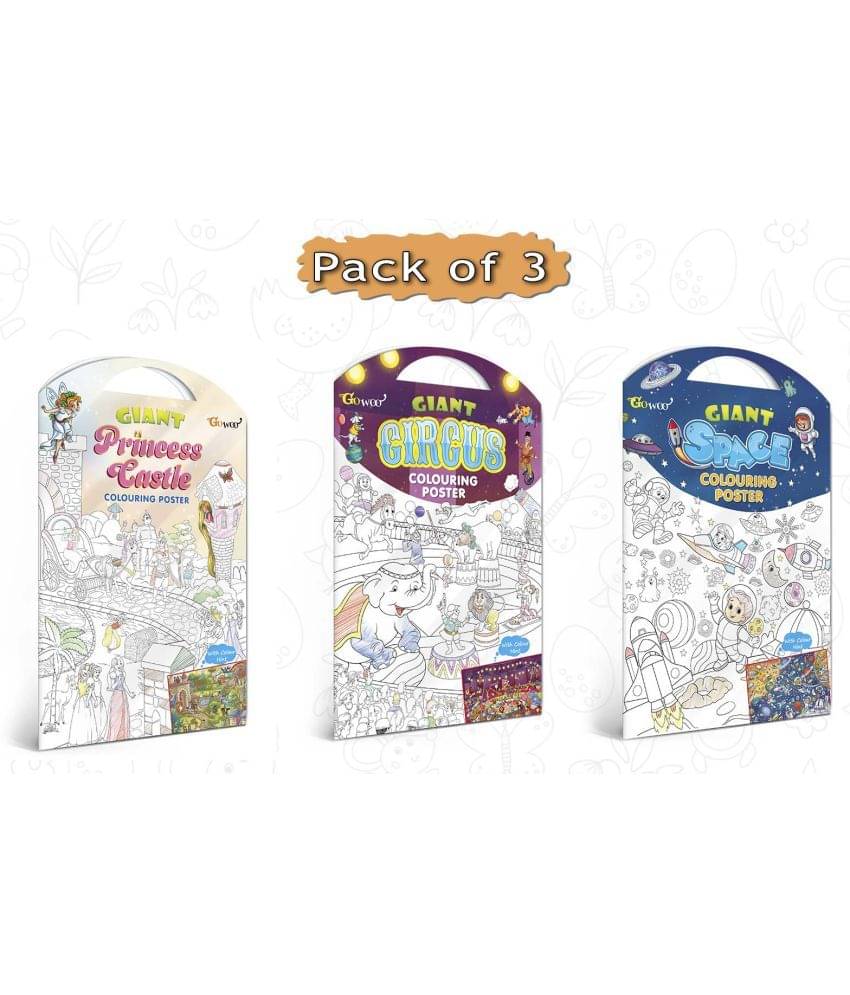 GIANT PRINCESS CASTLE COLOURING POSTER, GIANT CIRCUS COLOURING POSTER and GIANT SPACE COLOURING POSTER | Gift Pack of 3 Posters I  Creative coloring posters     			GIANT PRINCESS CASTLE COLOURING POSTER, GIANT CIRCUS COLOURING POSTER and GIANT SPACE COLOURING POSTER | Gift Pack of 3 Posters I  Creative coloring posters