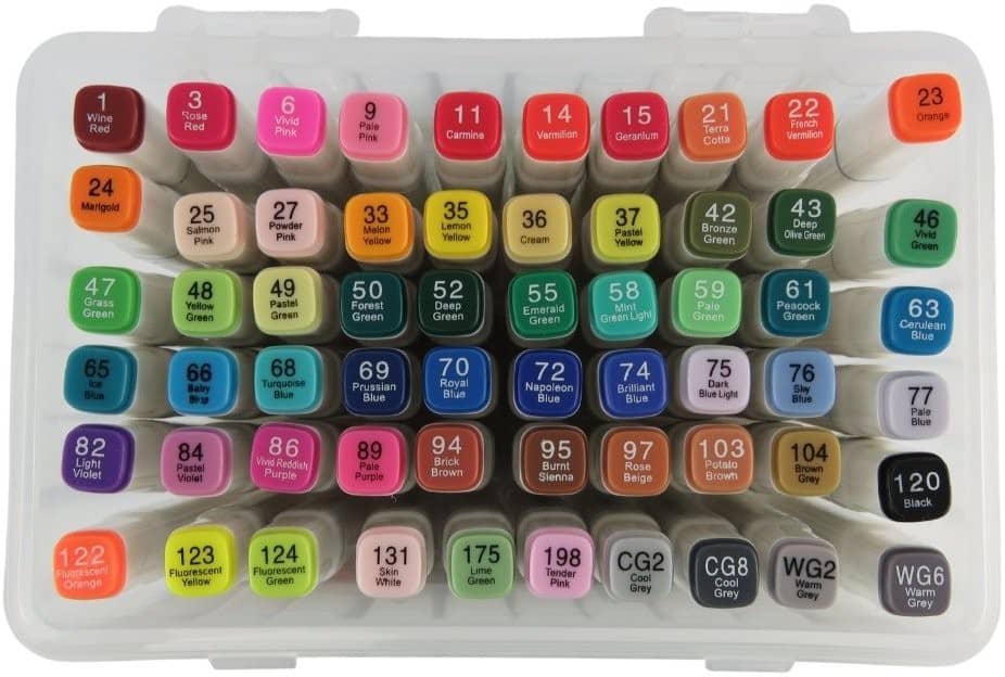 Gifmor 60 Color Touchcool Alcohol Based Dual Tip For Sketching, Coloring & Illustration Fine And Broad Nib Sketch Pens (Set Of 1, Multicolor)