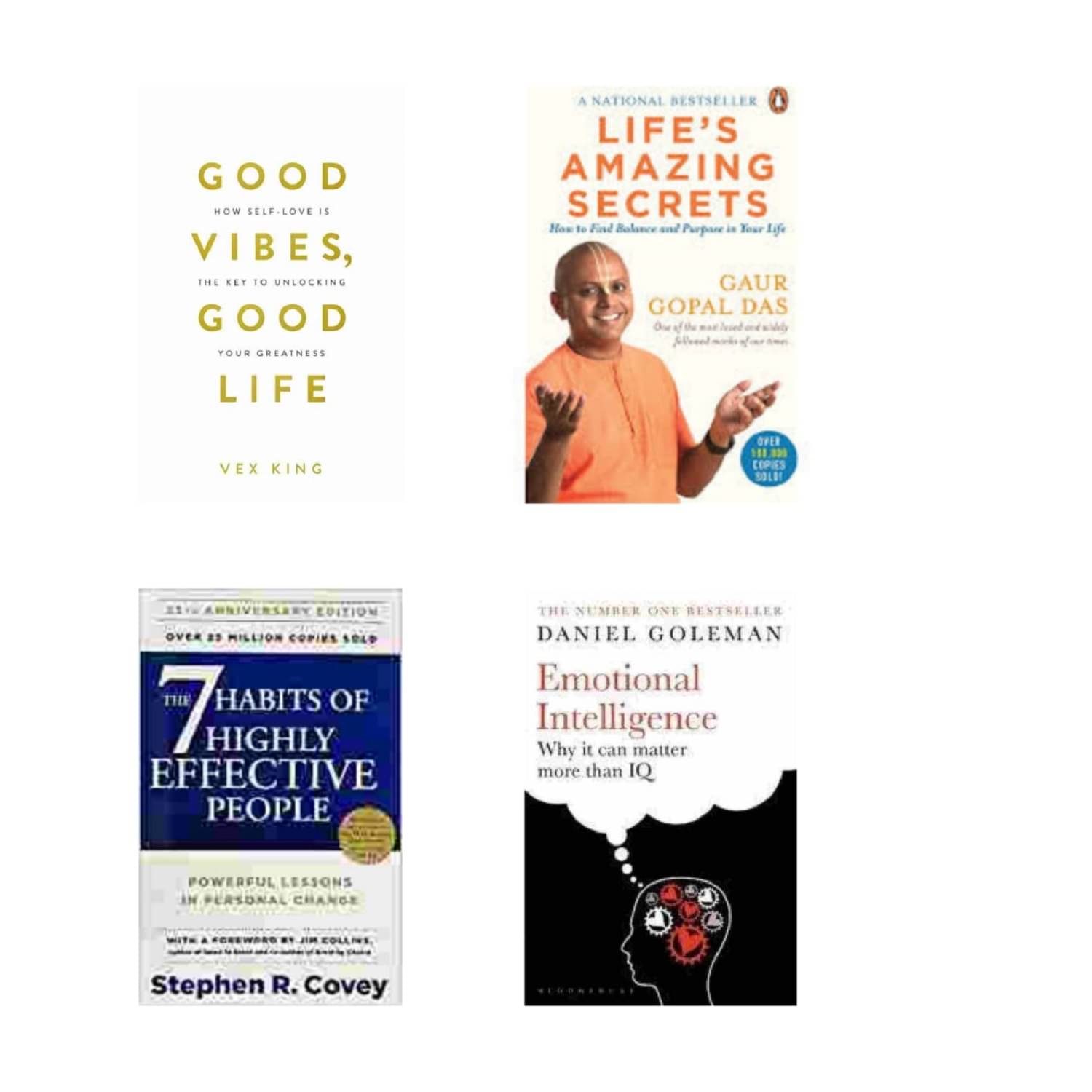     			Good Vibes, Good Life & Life's Amazing Secrets & The 7 Habits of Highly Effective & Emotional Intelligence - 2023 Paperback (English)