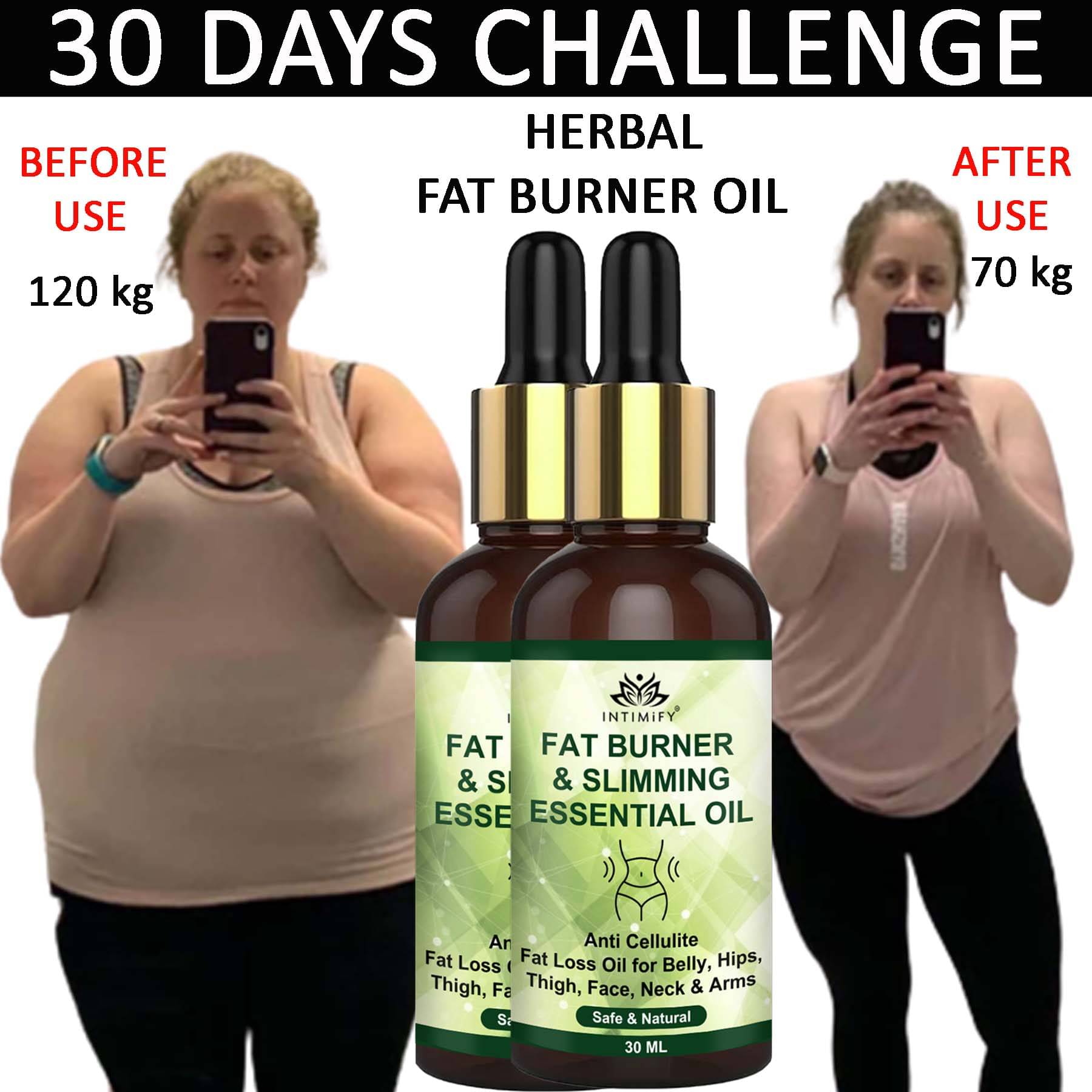 Intimify Fat Burning Oil, Firming Oil, Weight Loss Oil, Fat Cutter, Shaping & Firming Oil 60 g Pack of 2 Intimify Fat Burning Oil, Firming Oil, Weight Loss Oil, Fat Cutter, Shaping & Firming Oil 60 g Pack of 2