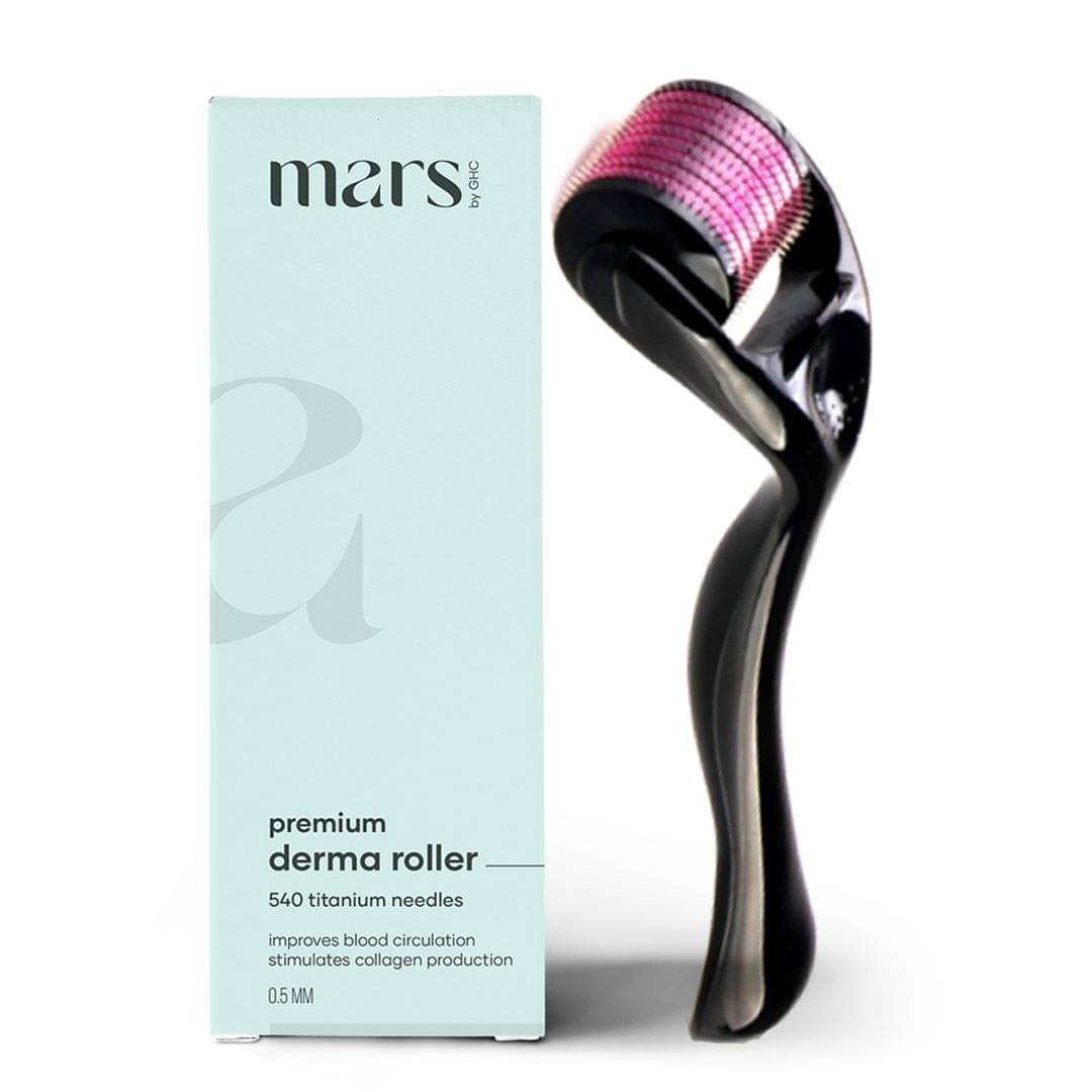    			Mars by GHC Derma Roller for Hair Growth and Beard Growth, 0.5mm 540 Micro Needles, Pack of 1