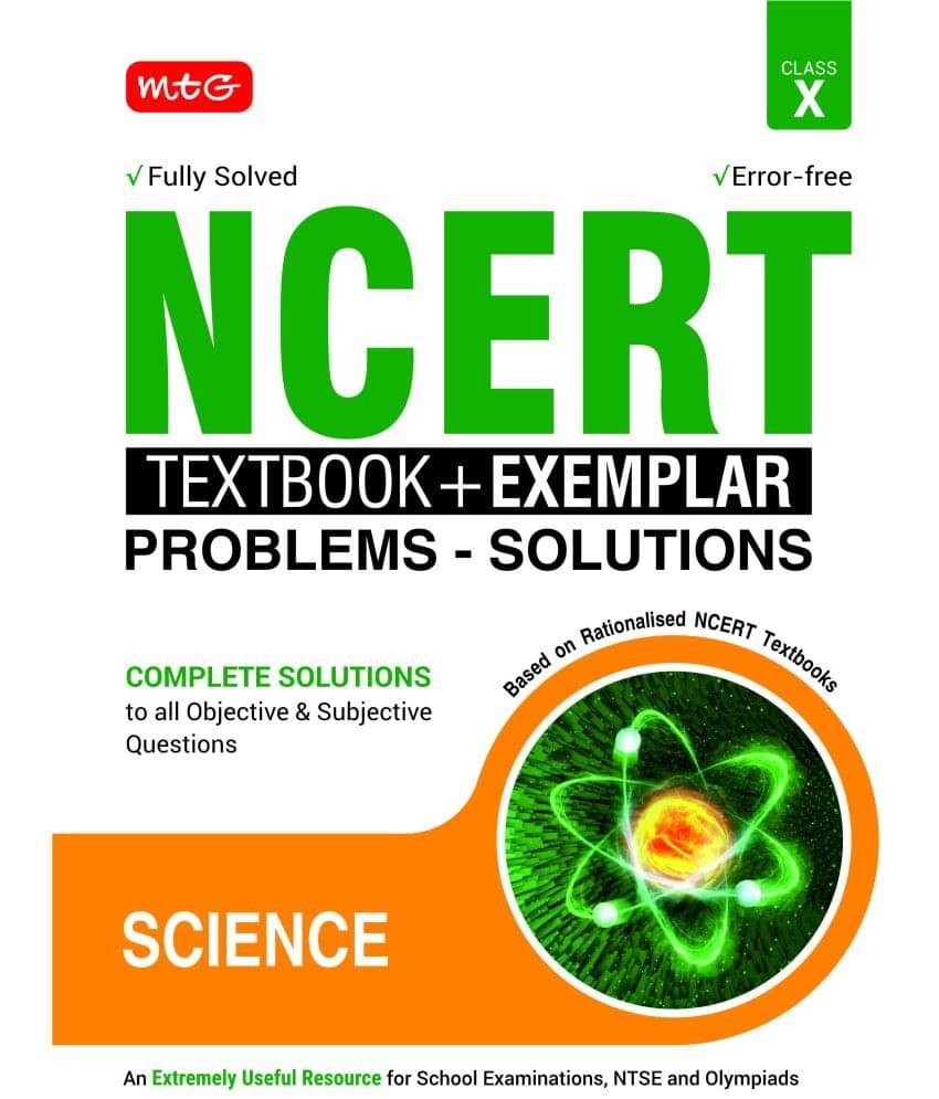     			NCERT Textbook + Exemplar Problem Solutions Science Class 10