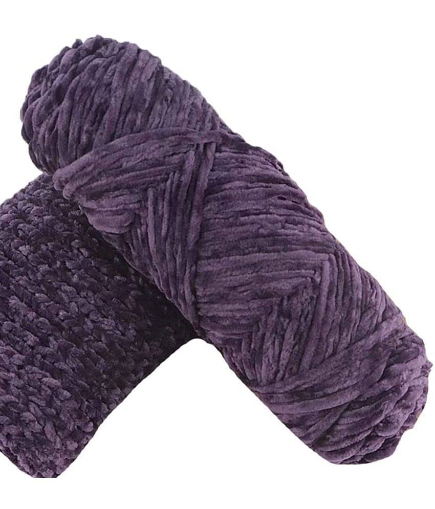     			PRANSUNITA Softee Chunky Super Bulky Knitting Yarn for Hand DIY Bag Blanket Cushion Crocheting Projects 100 GMS(  LEVENDER)