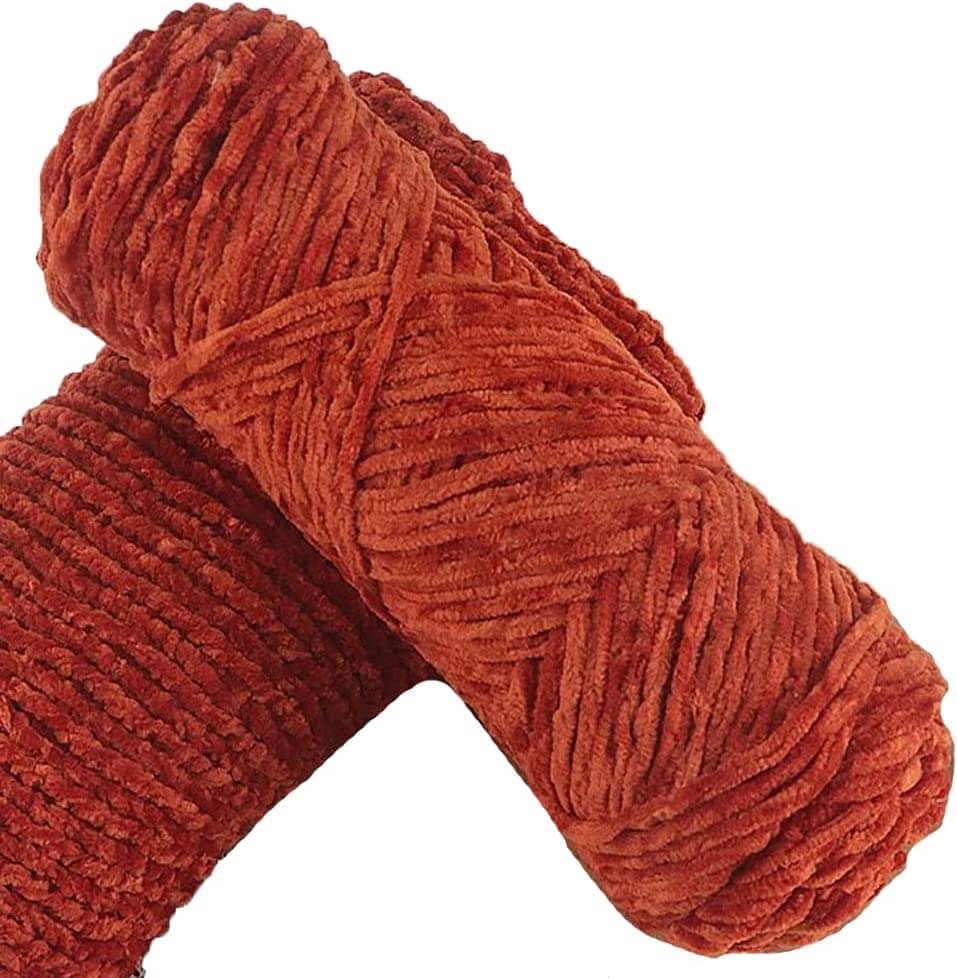     			PRANSUNITA Softee Chunky Super Bulky Knitting Yarn for Hand DIY Bag Blanket Cushion Crocheting Projects 100 GMS (Copper)