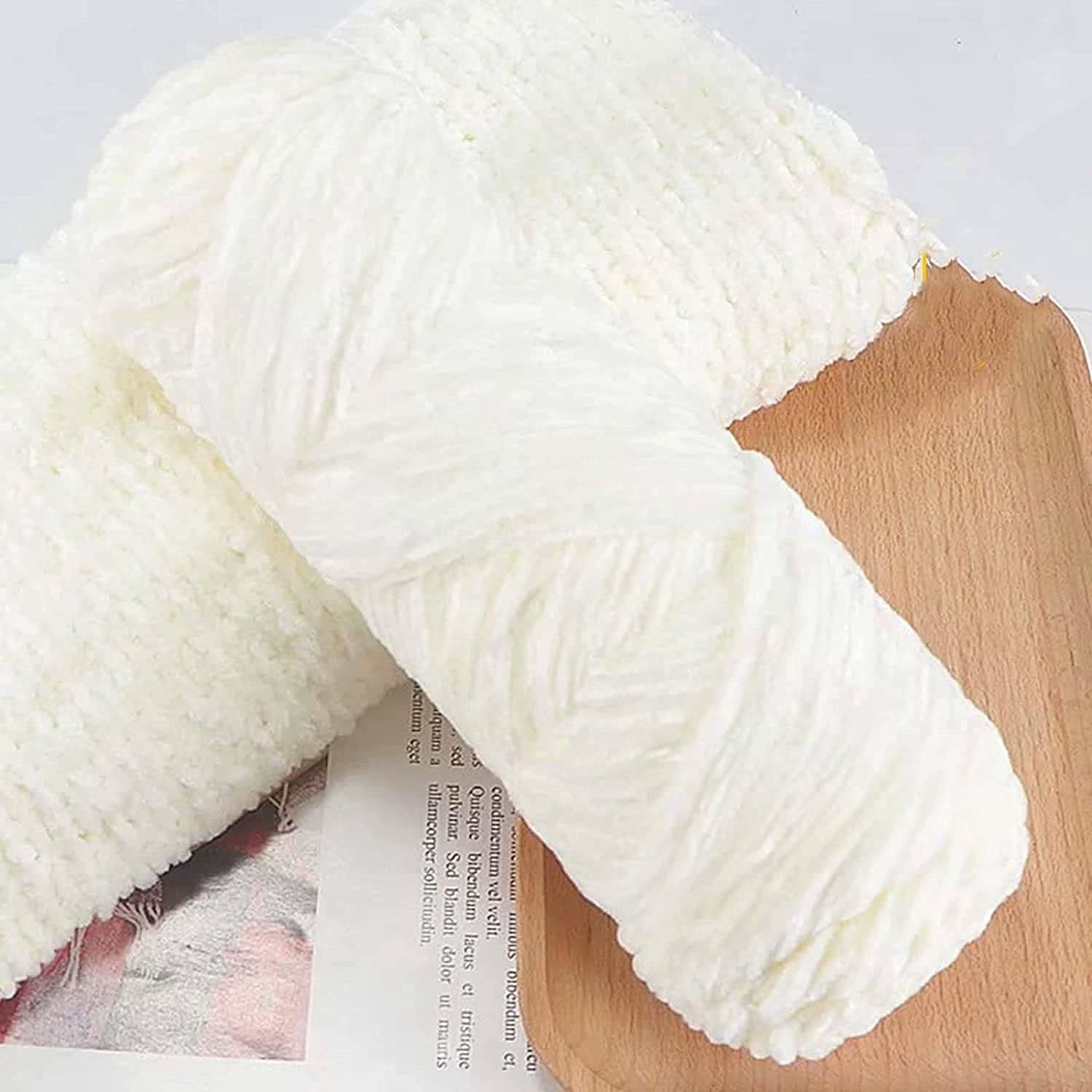 PRANSUNITA Softee Chunky Super Bulky Knitting Yarn for Hand DIY Bag Blanket Cushion Crocheting Projects 100 GMS (Off White) PRANSUNITA Softee Chunky Super Bulky Knitting Yarn for Hand DIY Bag Blanket Cushion Crocheting Projects 100 GMS (Off White)
