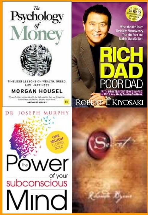 The Psychology of Money + Rich Dad Poor Dad + The Power of Your Subconscious Mind + The Secret The Psychology of Money + Rich Dad Poor Dad + The Power of Your Subconscious Mind + The Secret