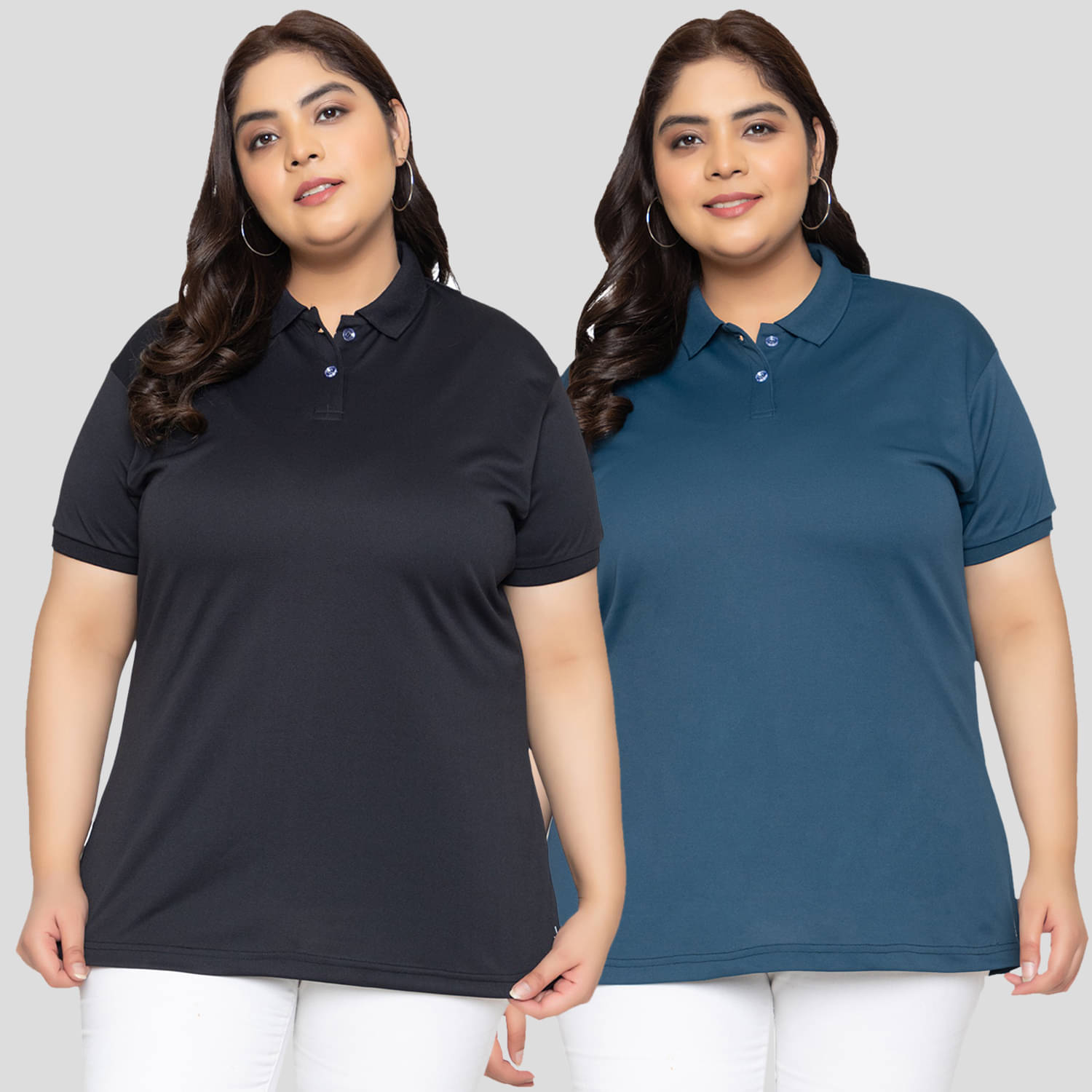 YHA Women Cotton Blend Solid Regular Fit Polo Collar T-Shirt ( Multi Color ) YHA Women Cotton Blend Solid Regular Fit Polo Collar T-Shirt ( Multi Color )
