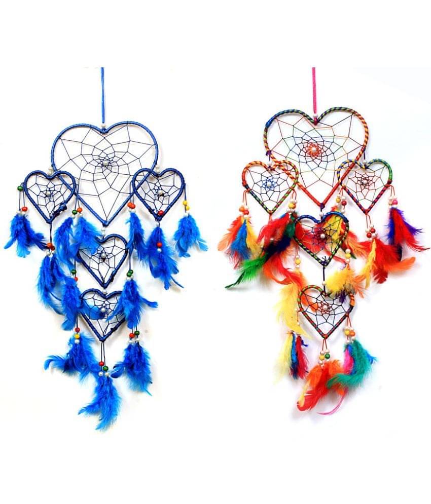 Zimka - Multicolor Feather Dream Catcher - Pack of 2 ( 15 X 75 cms ) Zimka - Multicolor Feather Dream Catcher - Pack of 2 ( 15 X 75 cms )