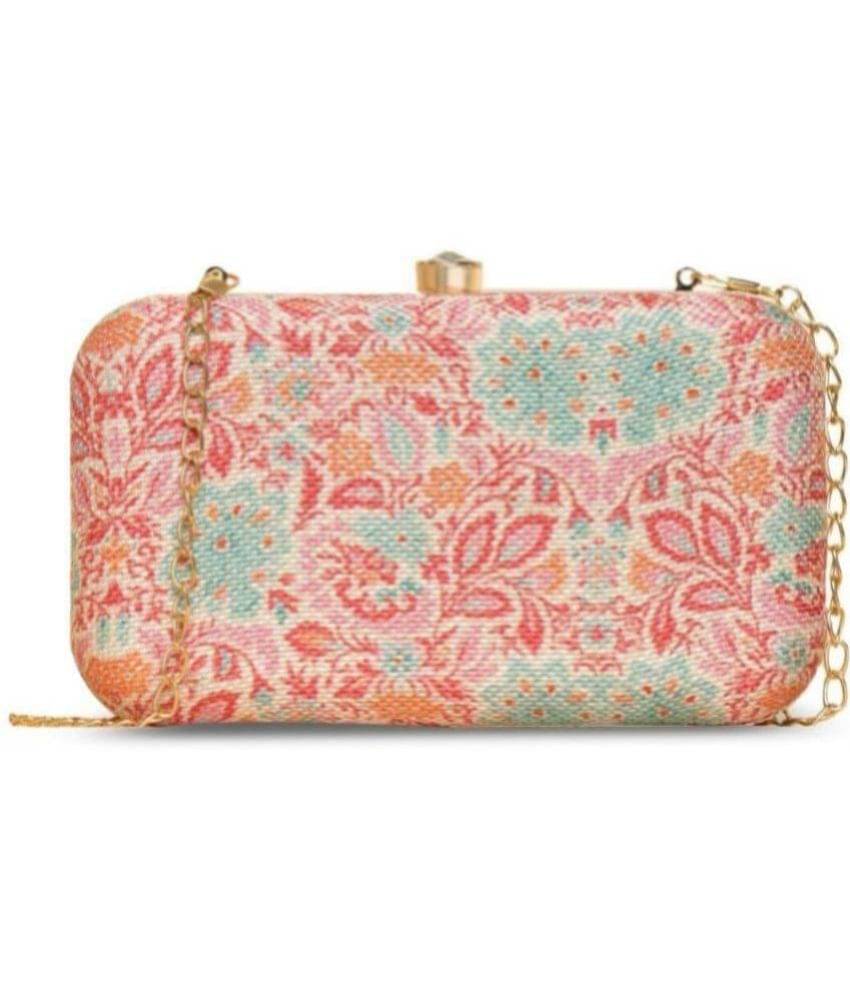     			Zouk - Multicolor Jute Box Clutch
