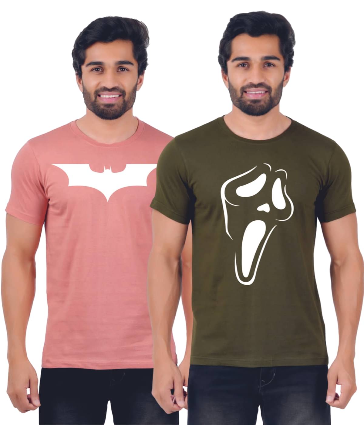 ferocious Pack of 2 Cotton Regular Fit Men's T-Shirt ( Pink )     			ferocious Pack of 2 Cotton Regular Fit Men's T-Shirt ( Pink )