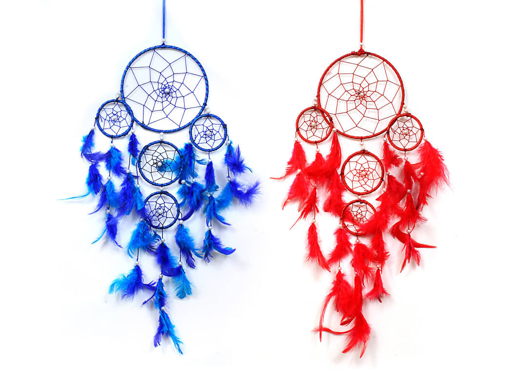 new lucky - Multicolor Feather Dream Catcher - Pack of 2 ( 75 X 15 cms ) new lucky - Multicolor Feather Dream Catcher - Pack of 2 ( 75 X 15 cms )