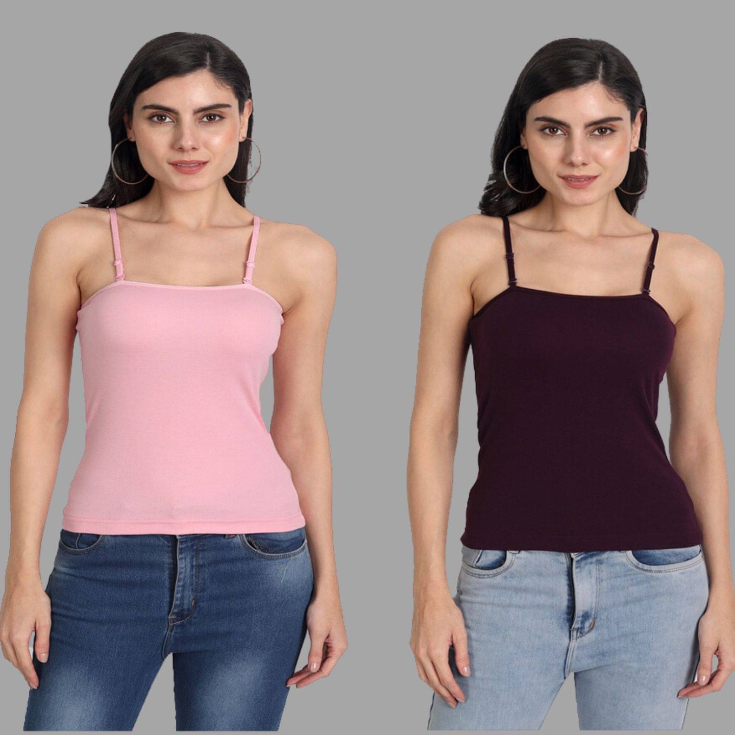     			AIMLY Cotton Slip - Purple Pack of 2