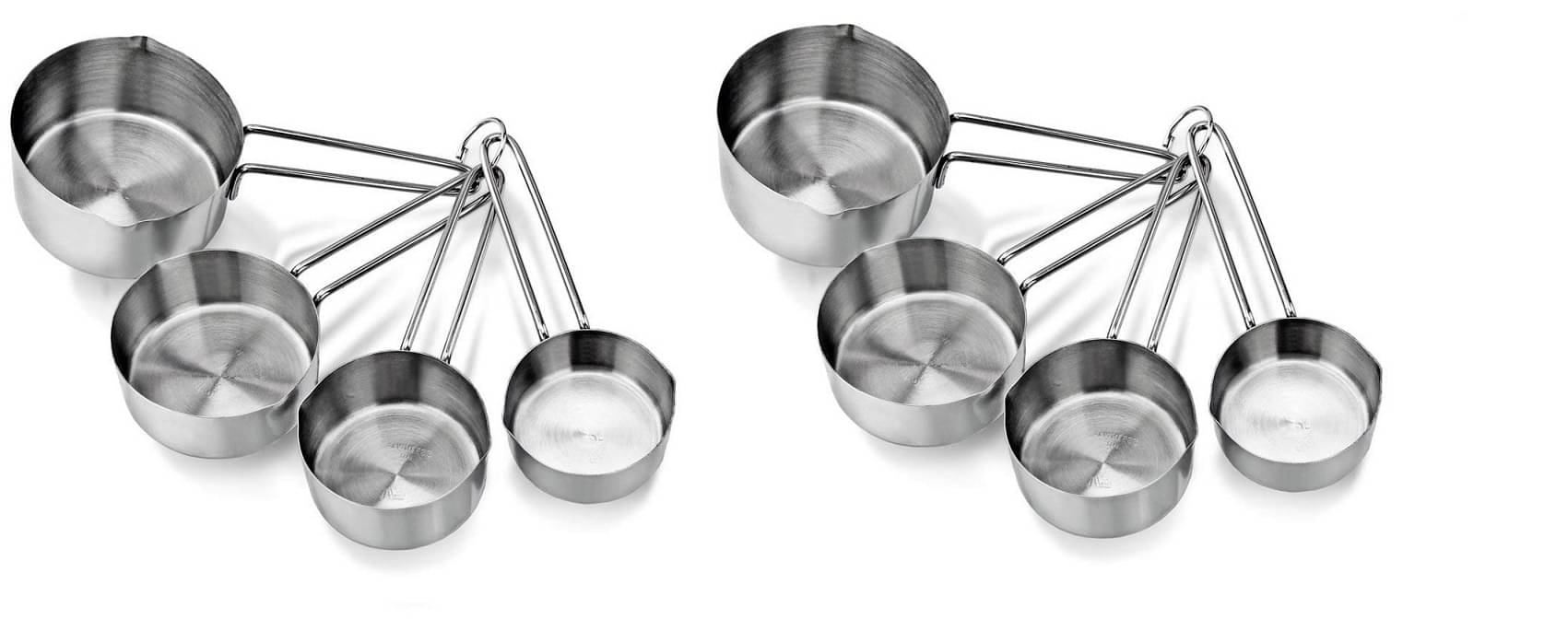 Dynore - Stainless Steel Measuring Cups ( Pack of 2 )     			Dynore - Stainless Steel Measuring Cups ( Pack of 2 )
