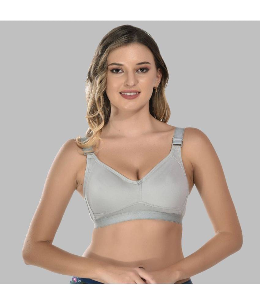     			Elina Cotton Non Padded Women's T-Shirt Bra ( Dark Grey )
