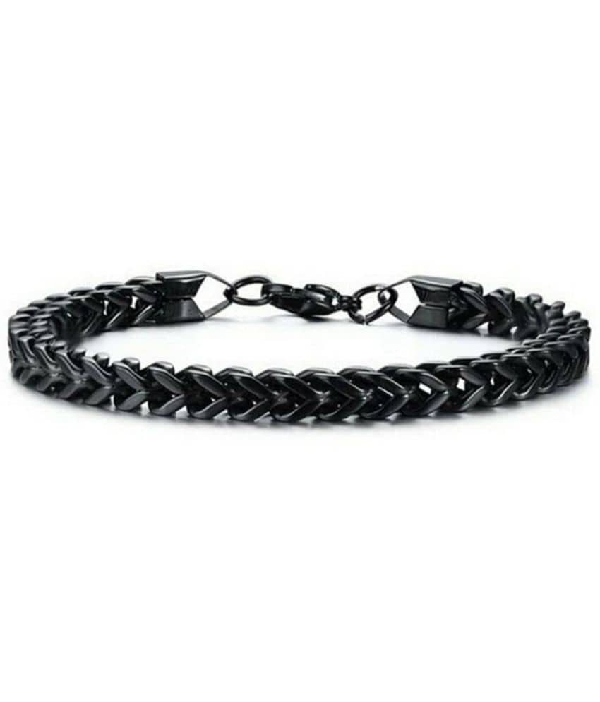 FASHION FRILL - Black Bracelet ( Pack of 1 ) - Bangles & Bracelets | Buy online on ZillyBuy