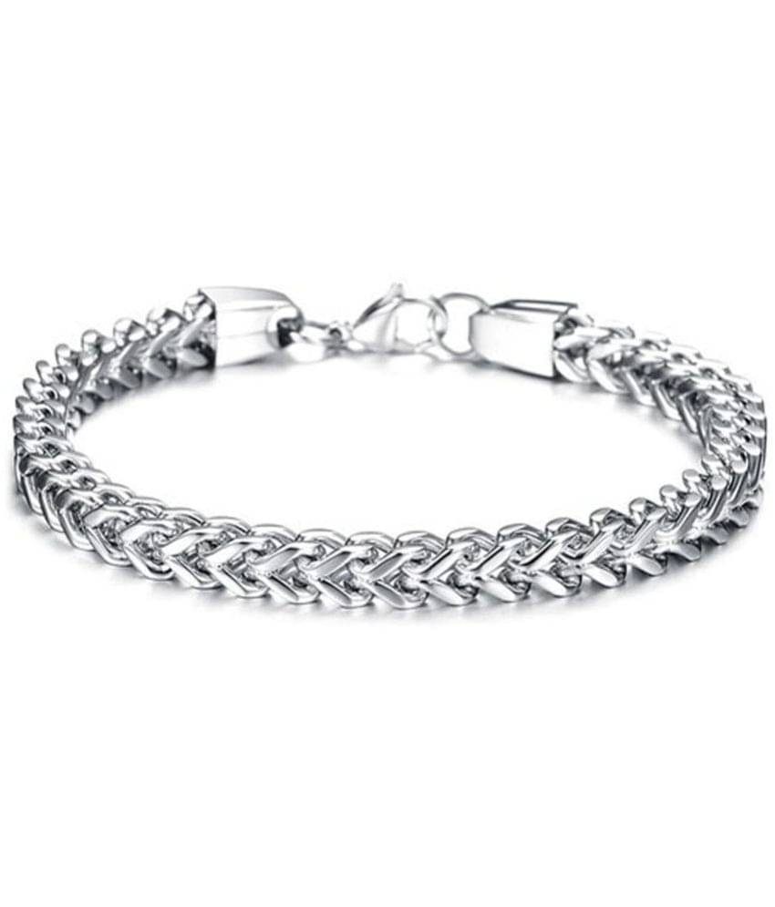 FASHION FRILL - Silver Bracelet ( Pack of 1 ) FASHION FRILL - Silver Bracelet ( Pack of 1 )