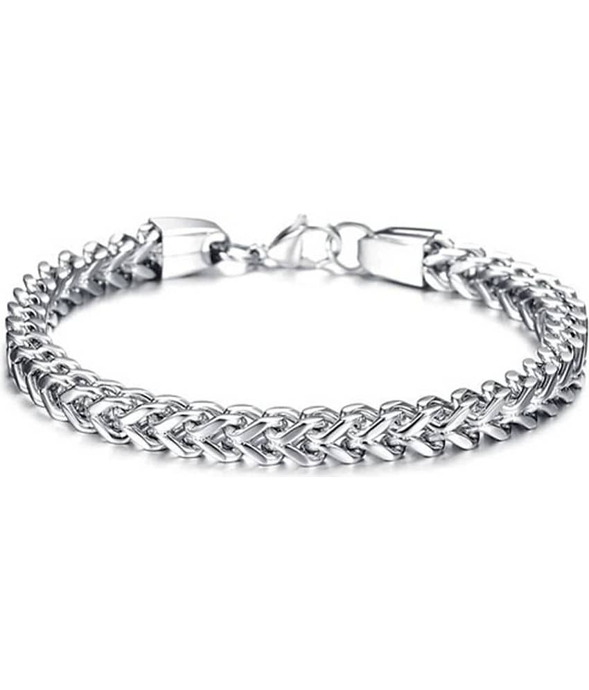 FASHION FRILL - Silver Bracelet ( Pack of 1 ) - Bangles & Bracelets | Buy online on ZillyBuy