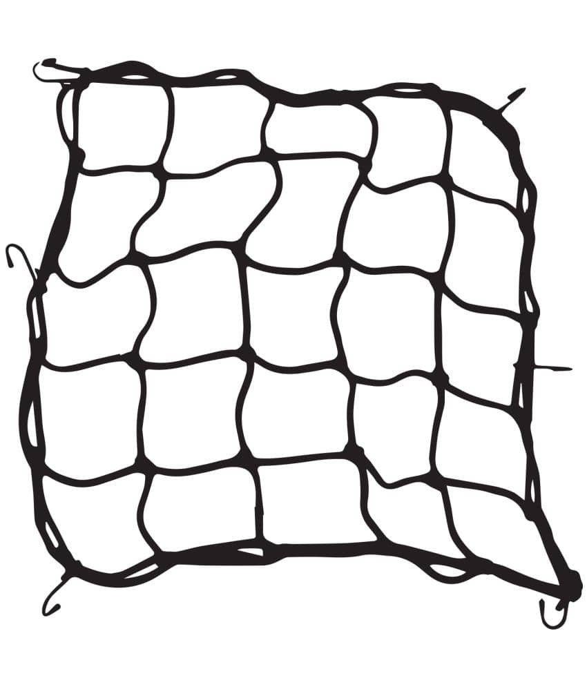 Grand Pitstop Cargo Net (38X38Cm) - 1Pc - Black