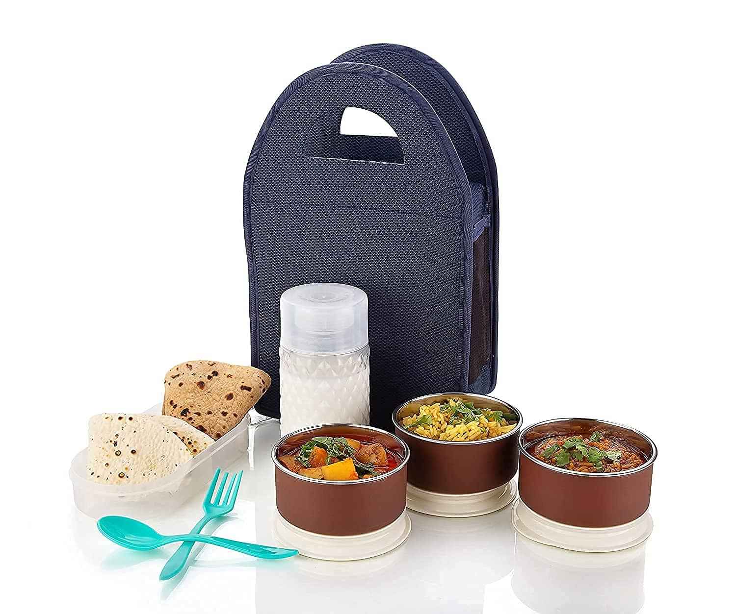 iview kitchenware - School,College,Office Tiffin Stainless Steel Lunch Box 5 - Container ( Pack of 1 )