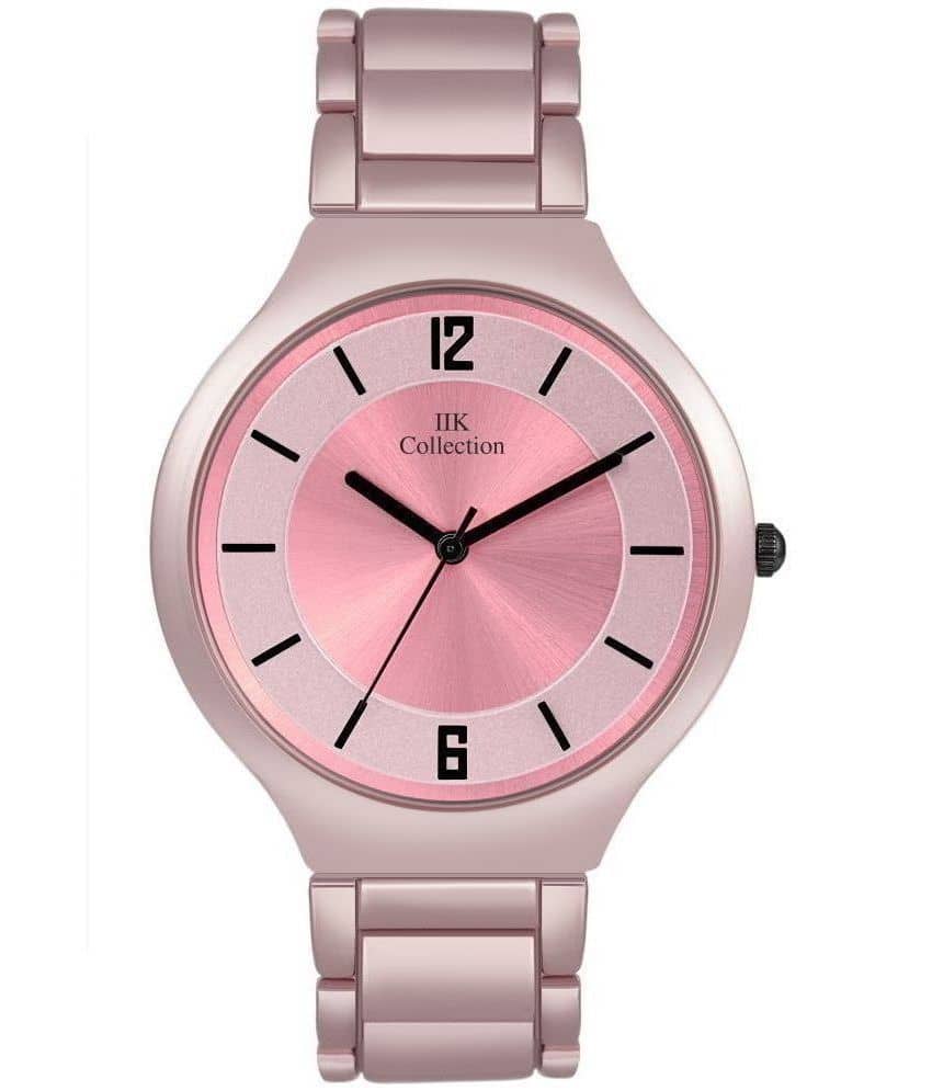 IIK COLLECTION - Pink Stainless Steel Analog Womens Watch