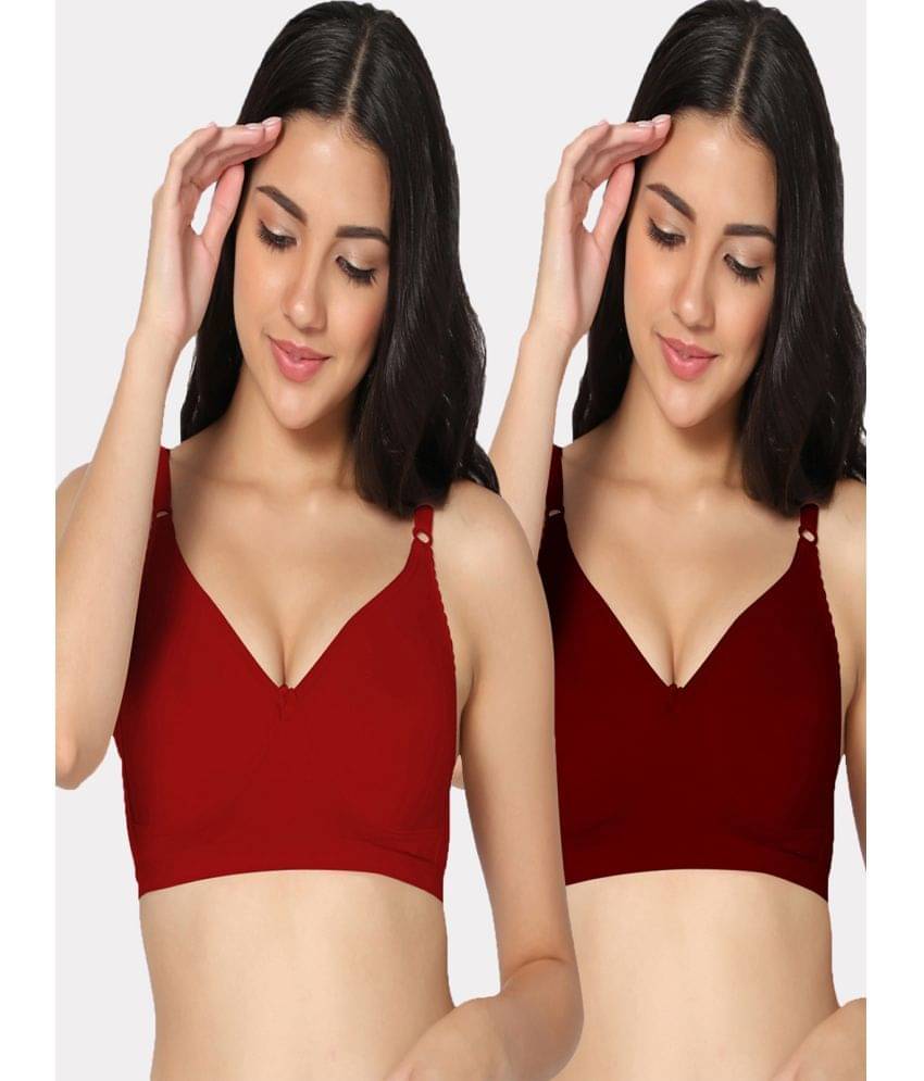 IN CARE LINGERIE Pack of 2 Cotton Non Padded Women's T-Shirt Bra ( Multicolor )     			IN CARE LINGERIE Pack of 2 Cotton Non Padded Women's T-Shirt Bra ( Multicolor )