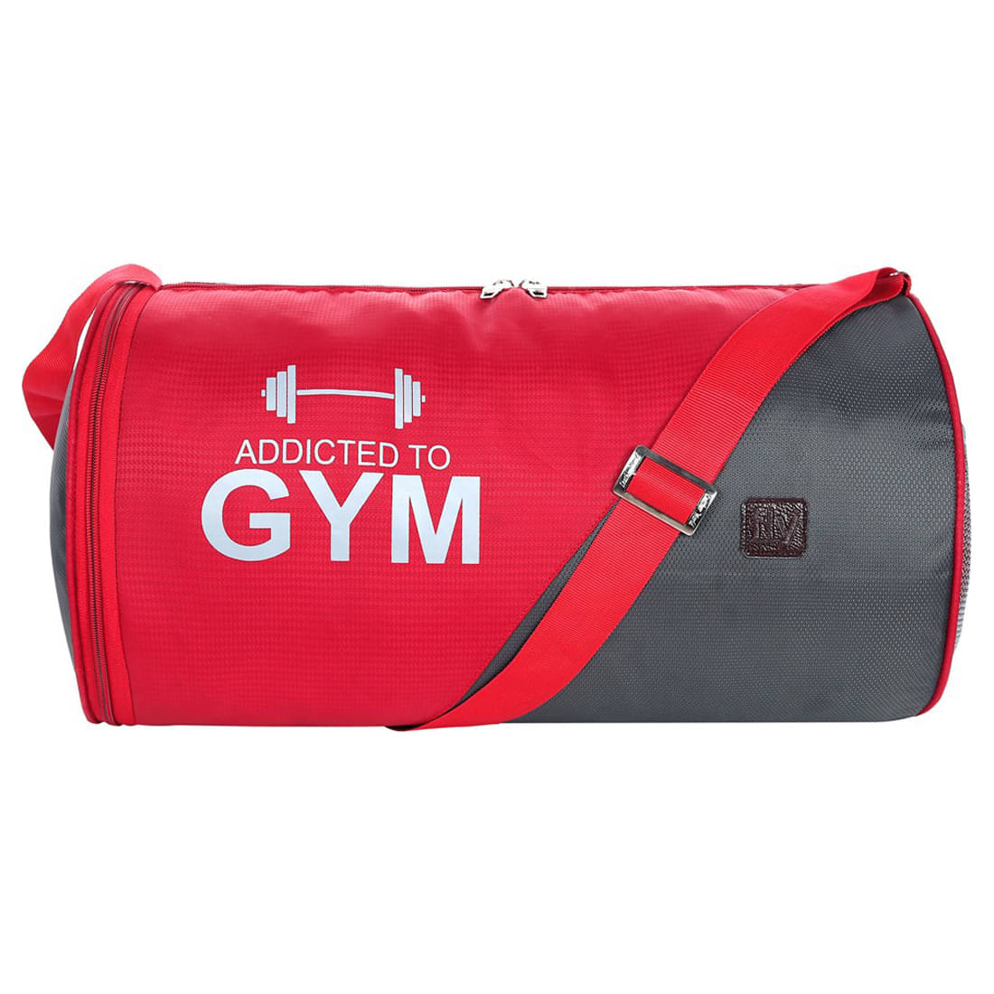     			Leather World - Red Nylon Duffle Bag