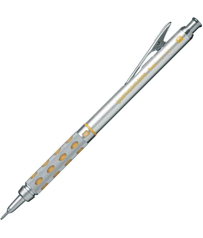 Pentel Graph Gear 1000 Mechanical Drafting Pencil 0.9Mm Yellow (Pg1019) Pencil (Set Of 1, Silver)