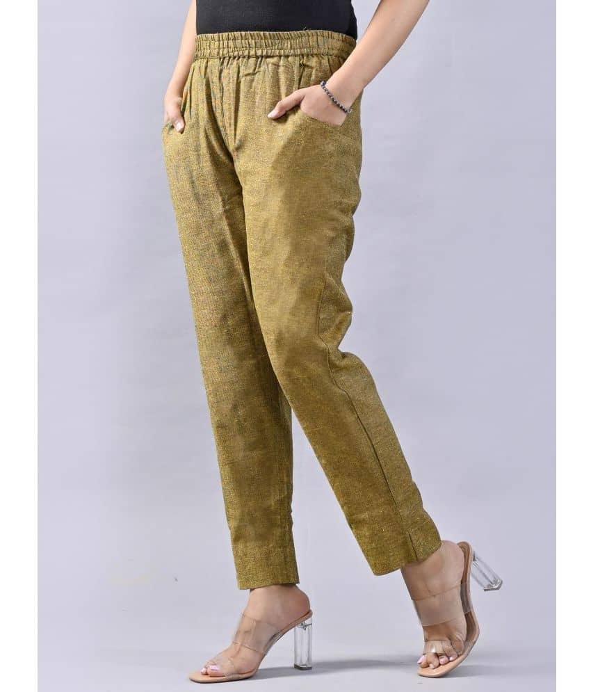 QuaClo - Green Cotton Regular Women's Casual Pants ( Pack of 1 ) - Trousers | Buy online on ZillyBuy