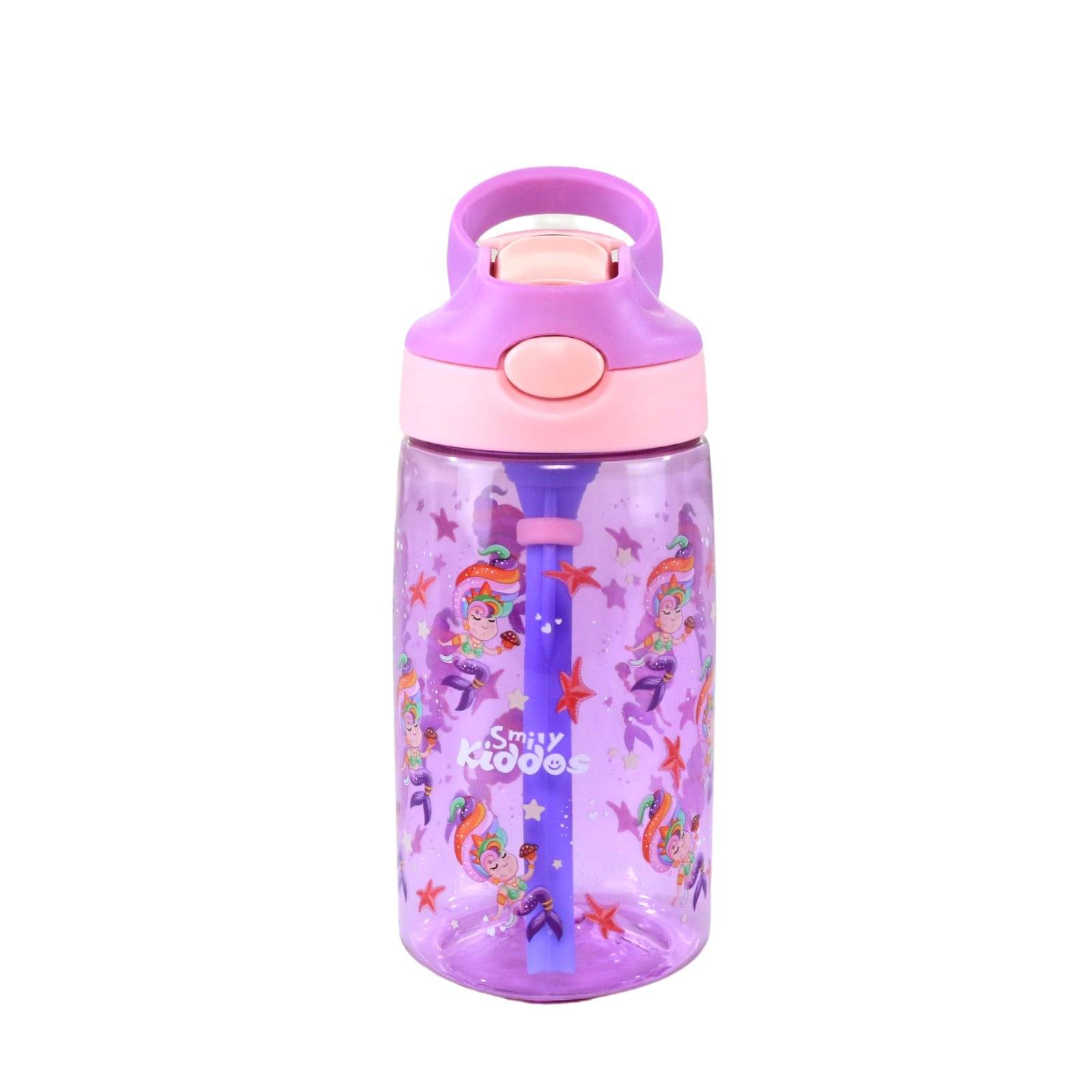     			Smily  kiddos - Purple School Water Bottle 450 mL ( Set of 1 )